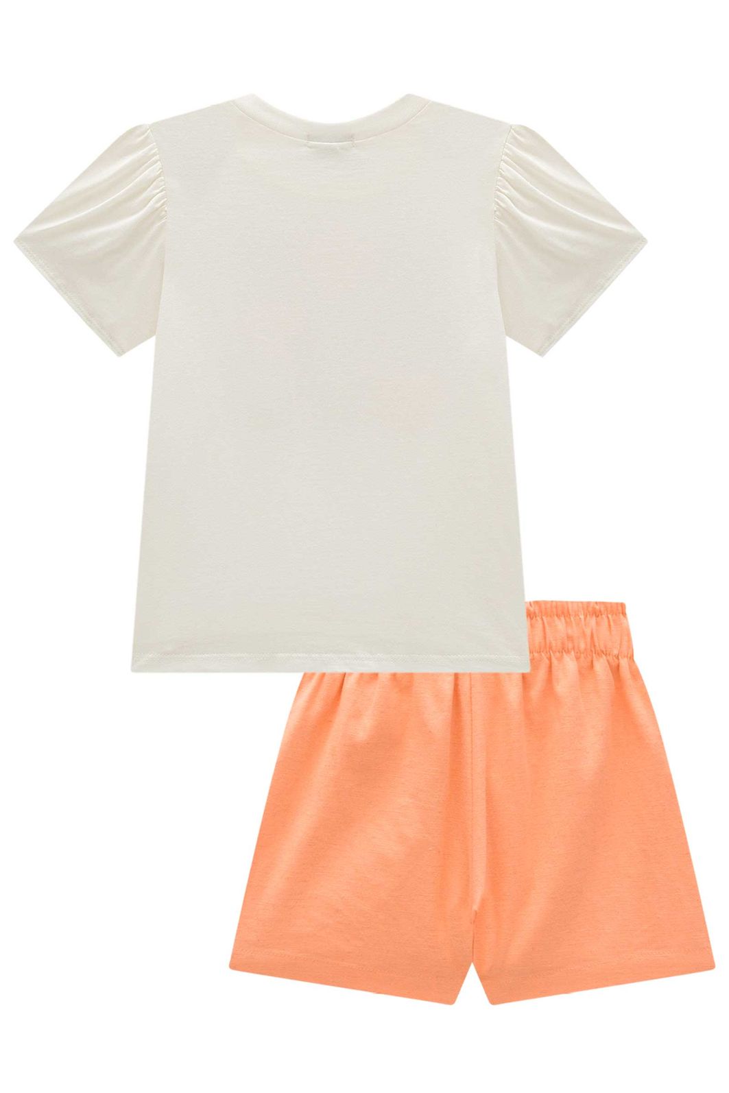 Conjunto de blusa em meia malha e shorts em linho santorine com elastano 98902 Infanti Infantil Menina Conjunto de blusa em meia malha e shorts em linho santorine com elastano 98902 Infanti Infantil Menina