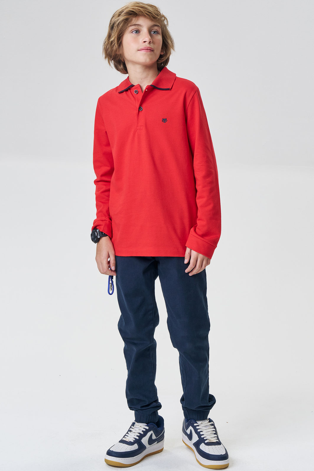 Camisa polo em piquet com elastano 89372 Johnny Fox Teen Menino Camisa polo em piquet com elastano 89372 Johnny Fox Teen Menino