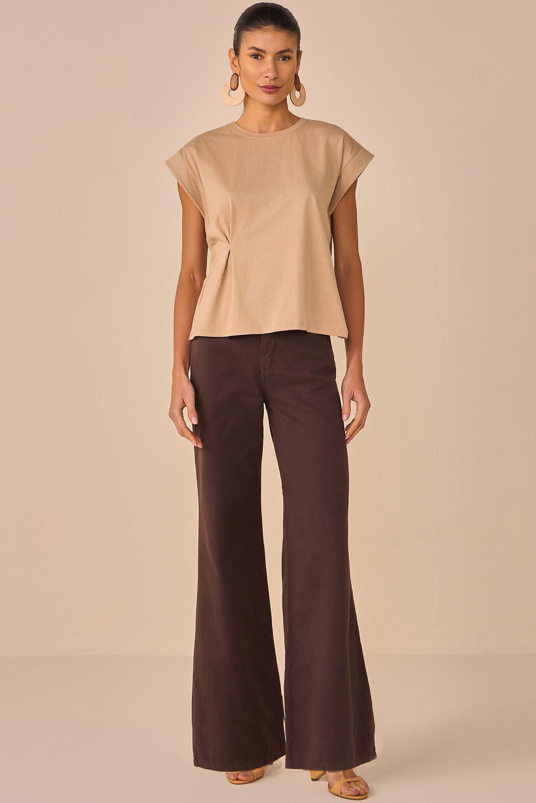 Blusa em malha de algodão premium 95612 Linzzi Blusa em malha de algodão premium 95612 Linzzi