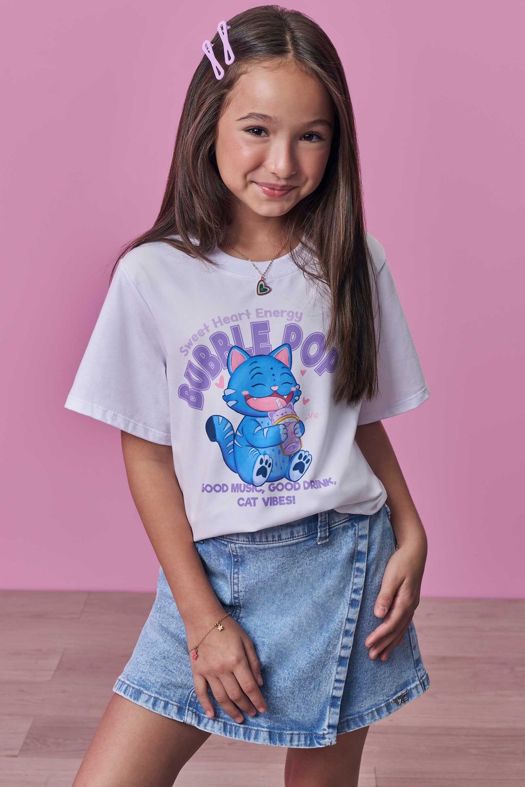Blusa em meia malha 98863 Vic Teen Menina Blusa em meia malha 98863 Vic Teen Menina