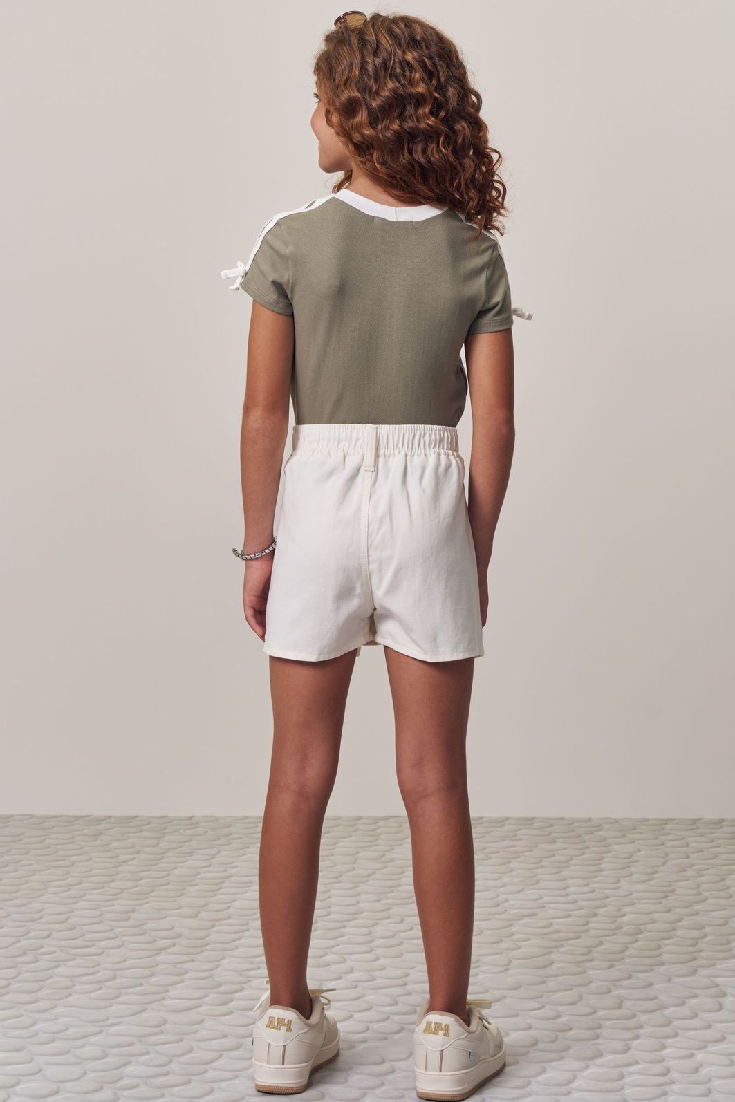 Conjunto de blusa em cotton e short saia em sarja com elastano 98628 Lilimoon Teen Menina Conjunto de blusa em cotton e short saia em sarja com elastano 98628 Lilimoon Teen Menina