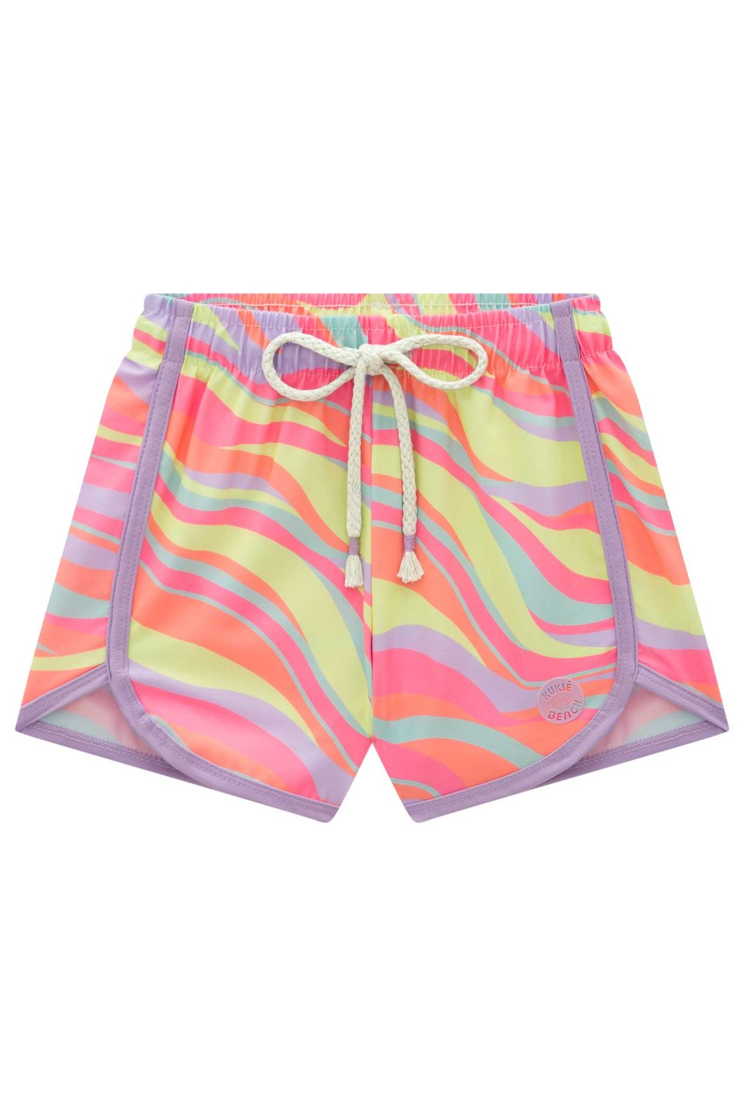 Shorts em nylon com elastano 99003 Kukiê Infantil Menina