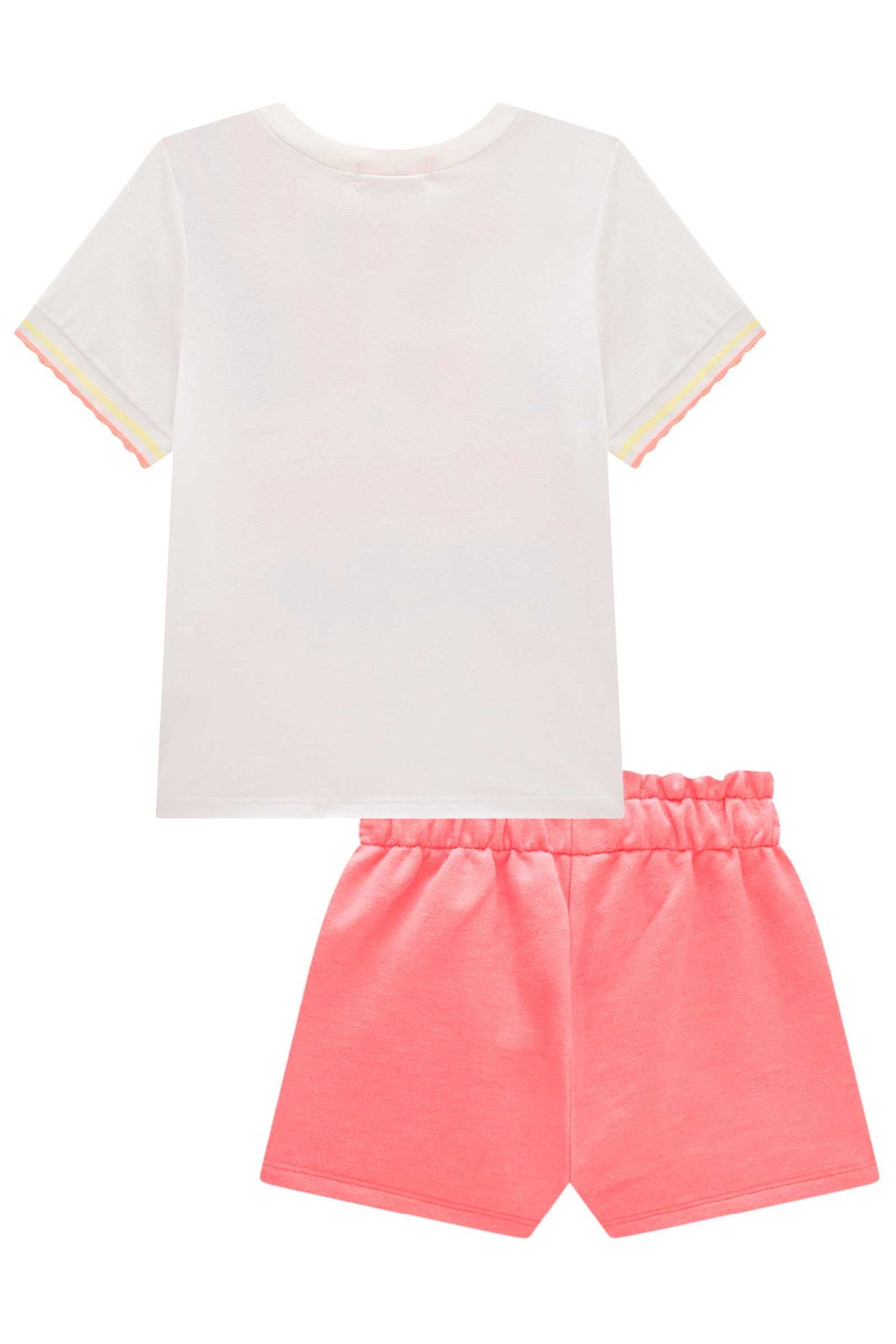 Conjunto de blusa em meia malha e shorts em moletom sem pelúcia 99378 Kukiê Infantil Menina Conjunto de blusa em meia malha e shorts em moletom sem pelúcia 99378 Kukiê Infantil Menina