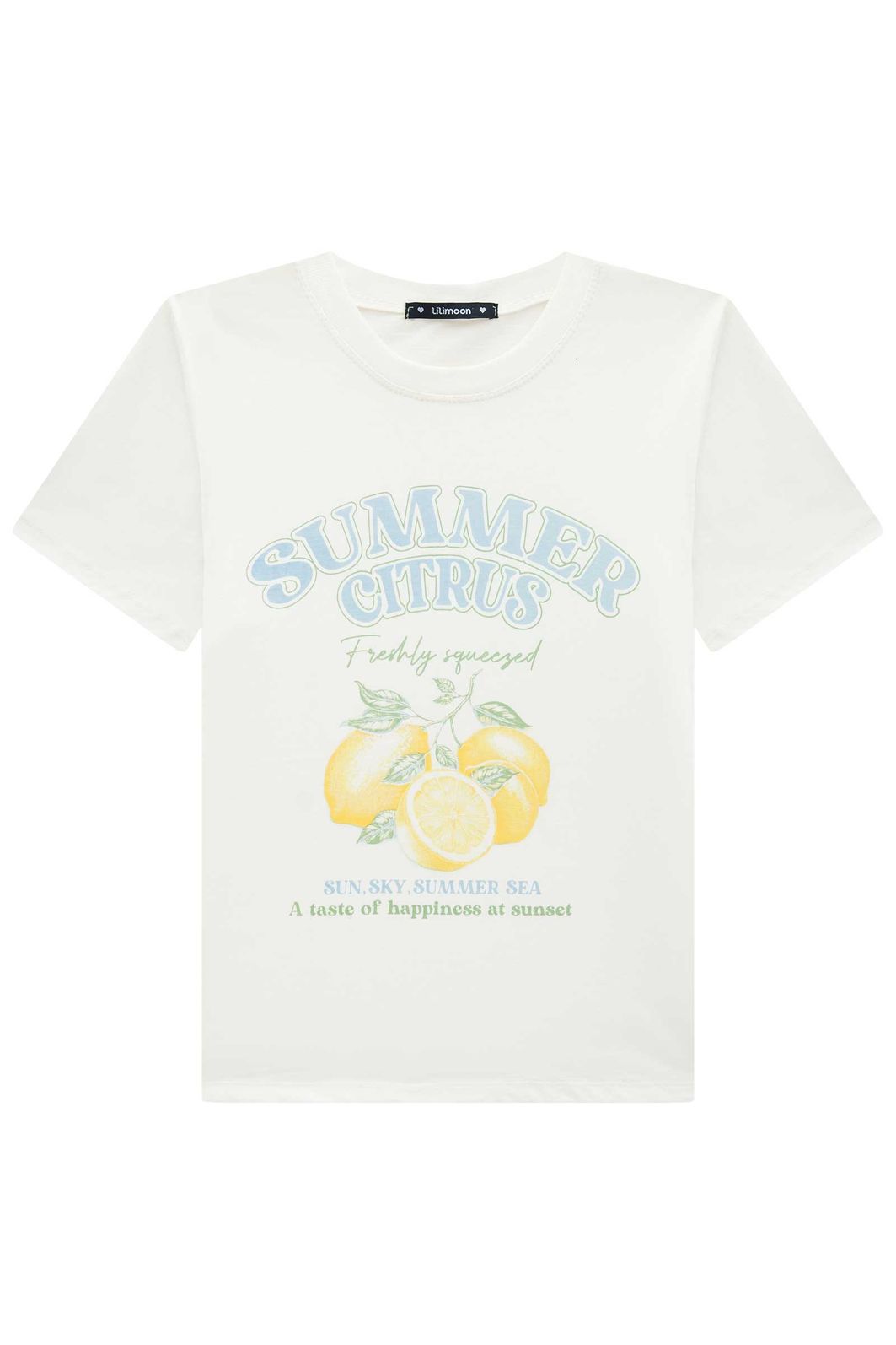 Camiseta over em meia malha 95230 Lilimoon Teen Menina Camiseta over em meia malha 95230 Lilimoon Teen Menina