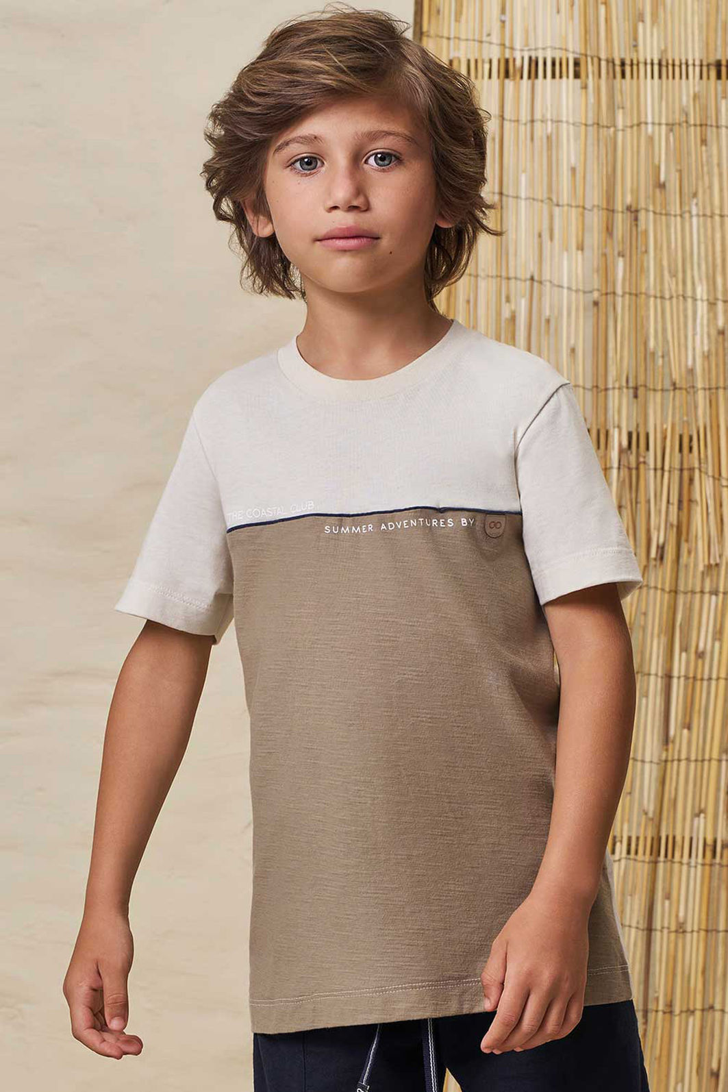 Camiseta em meia malha flamê 98757 LucBoo Infantil Menino Camiseta em meia malha flamê 98757 LucBoo Infantil Menino