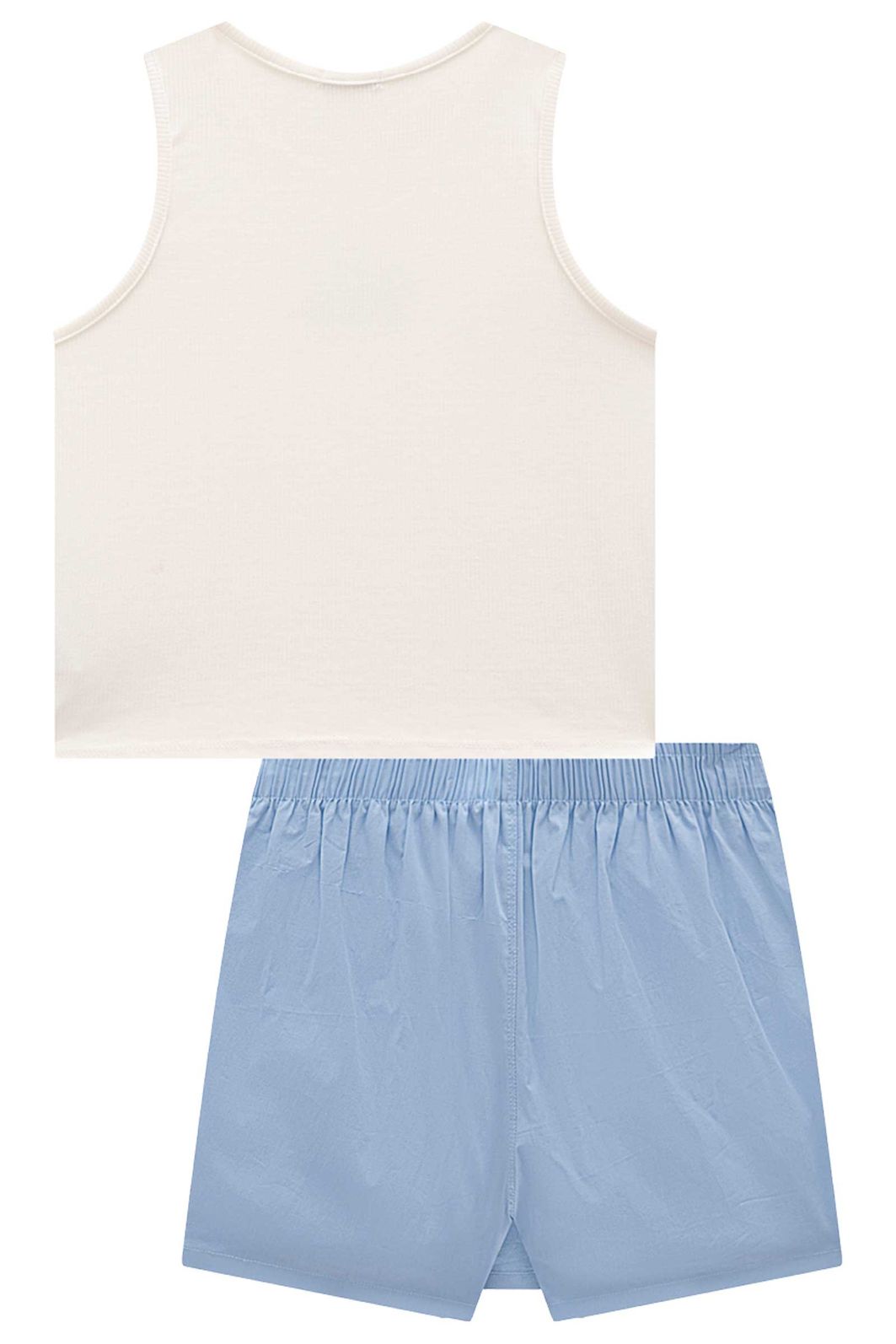 Conjunto de regata em poliamida e short saia em tricoline com elastano 92915 Vic Teen Menina Conjunto de regata em poliamida e short saia em tricoline com elastano 92915 Vic Teen Menina