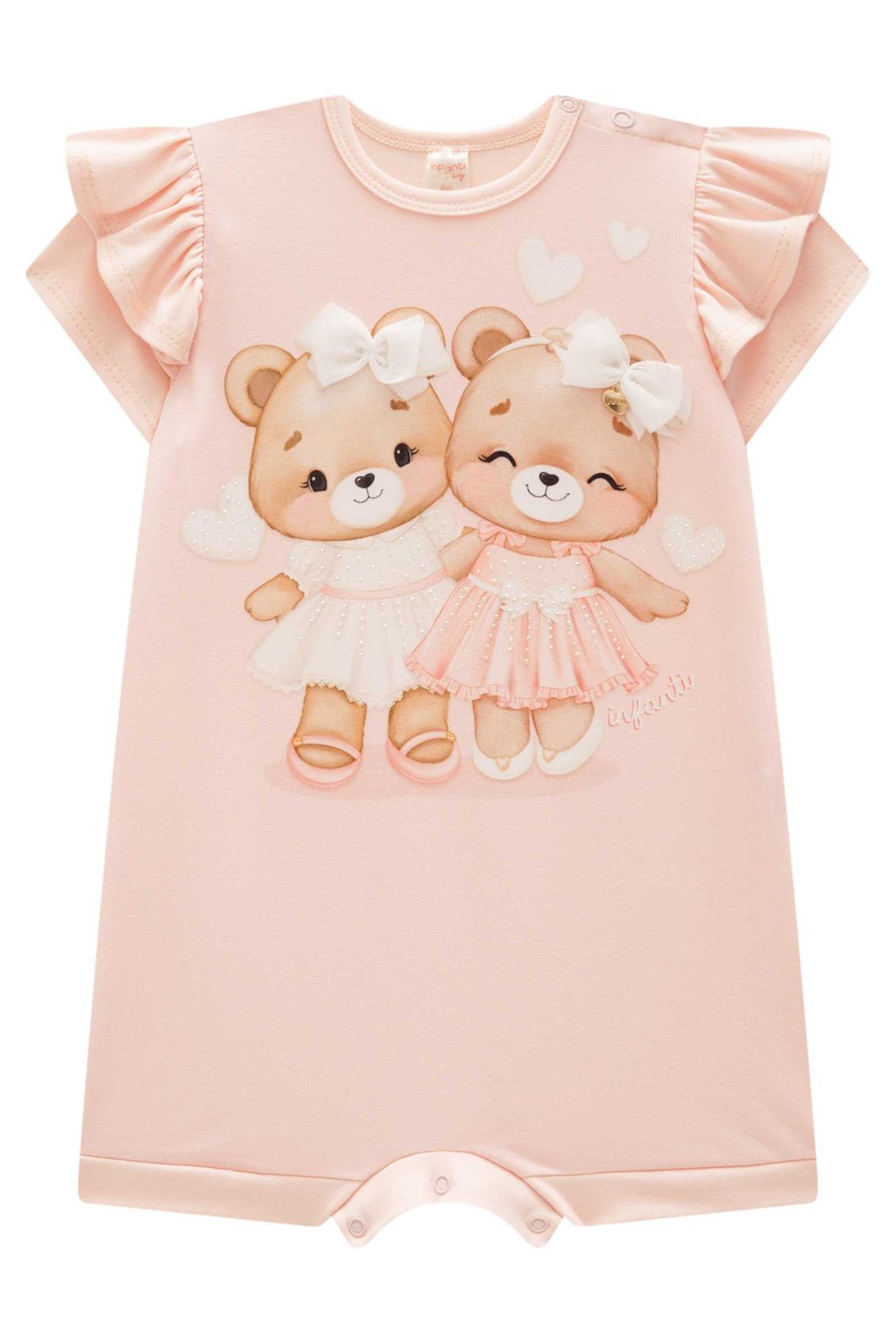 Macacão em cotton 96906 Infanti Bebê Menina Macacão em cotton 96906 Infanti Bebê Menina