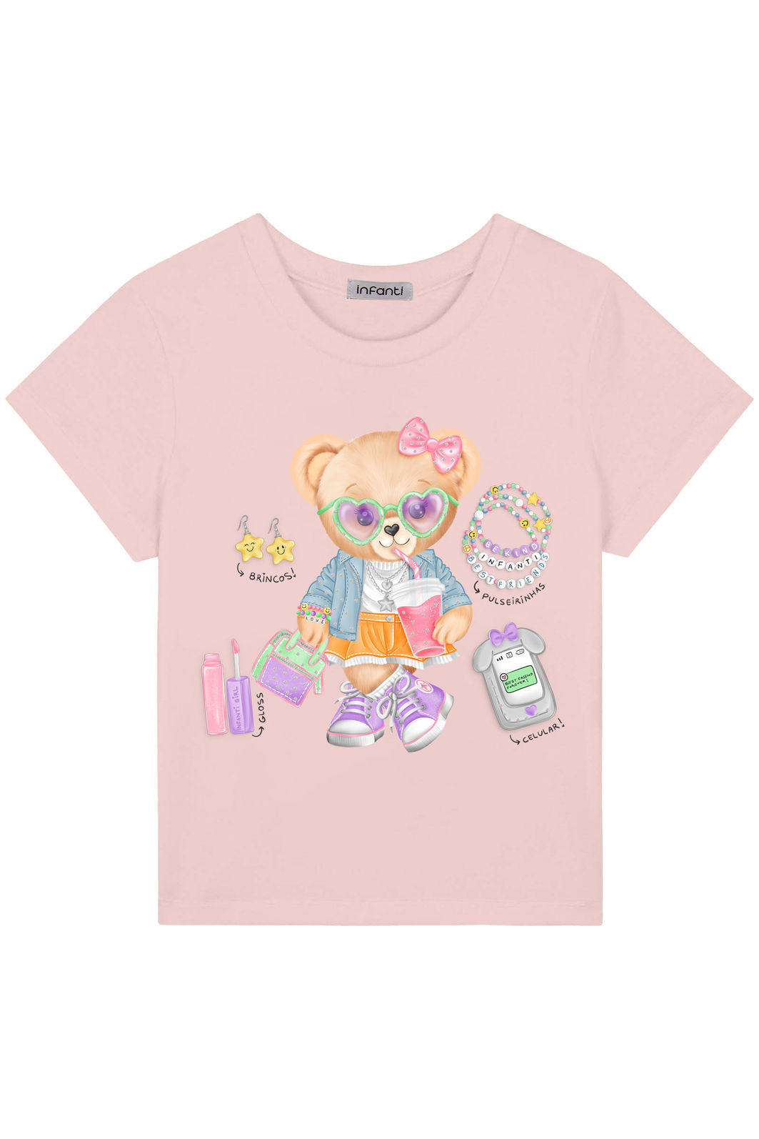 Blusa em meia malha 93434 Infanti Infantil Menina Blusa em meia malha 93434 Infanti Infantil Menina