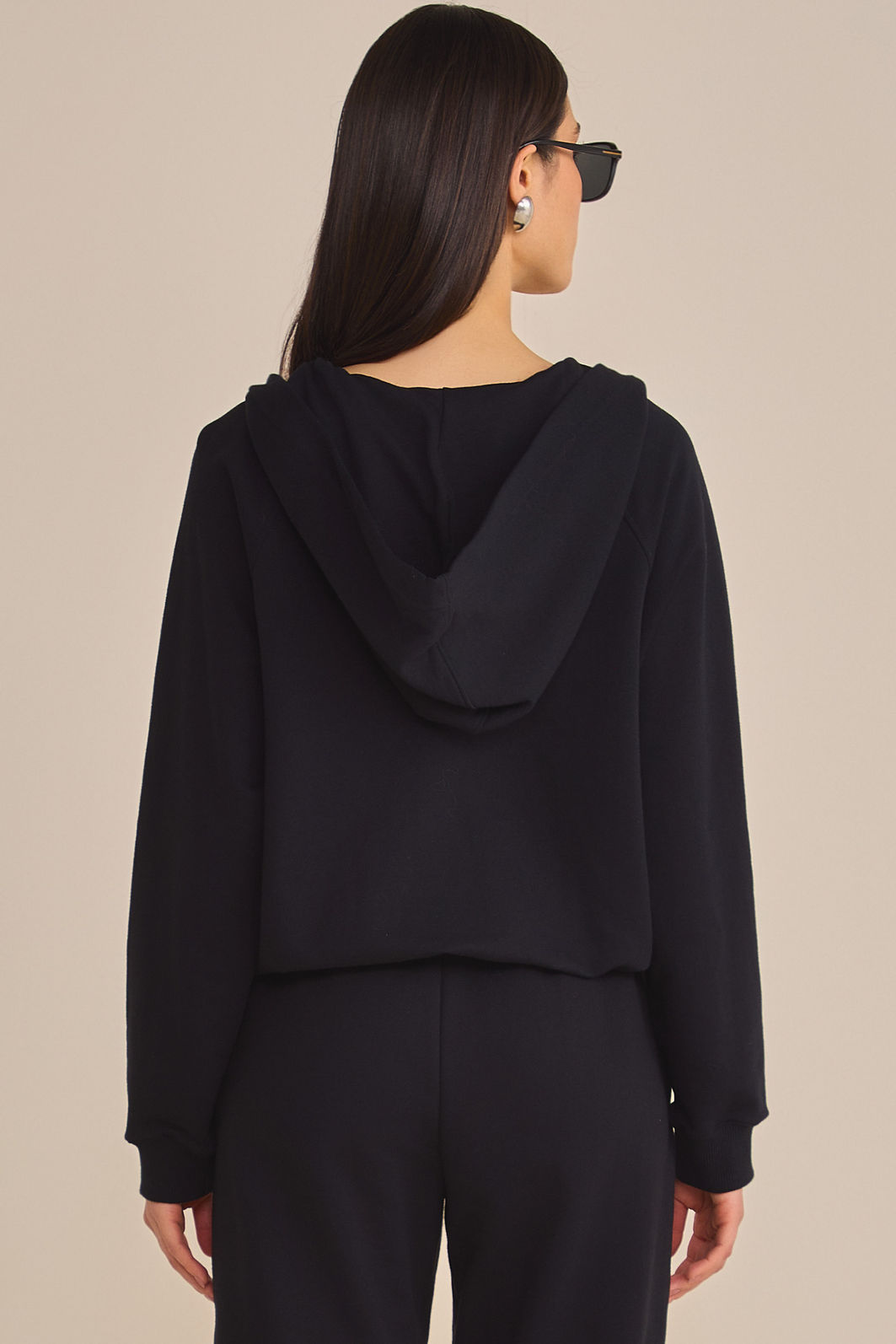 Jaqueta oversized em moletom sem pelúcia 92237 Linzzi