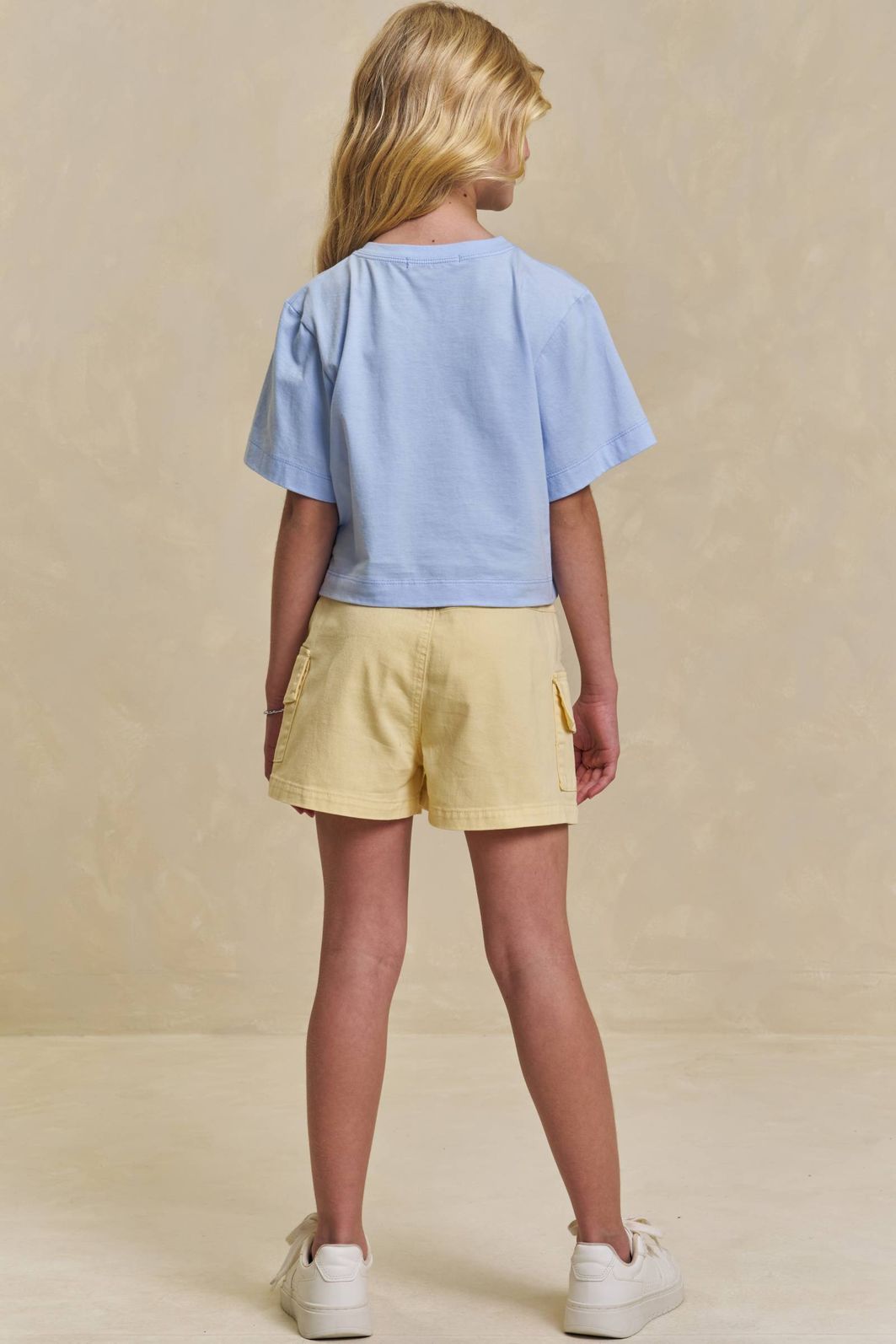 Shorts em sarja com elastano 94606 Lilimoon Teen Menina Shorts em sarja com elastano 94606 Lilimoon Teen Menina