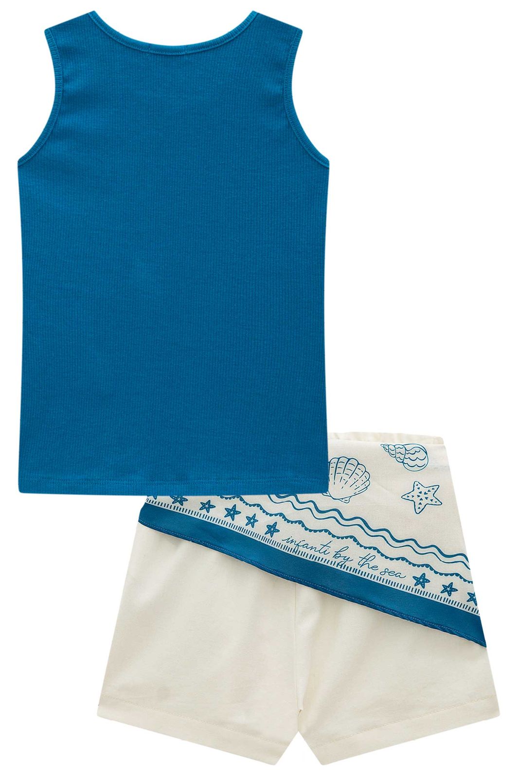 Conjunto de regata em canelado liz e short saia em sarja com elastano 98920 Infanti Infantil Menina Conjunto de regata em canelado liz e short saia em sarja com elastano 98920 Infanti Infantil Menina