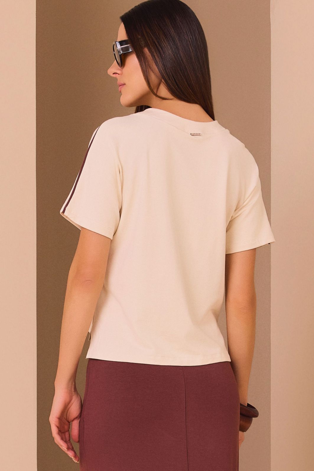 Blusa em malha de viscose premium 97877 Linzzi Blusa em malha de viscose premium 97877 Linzzi