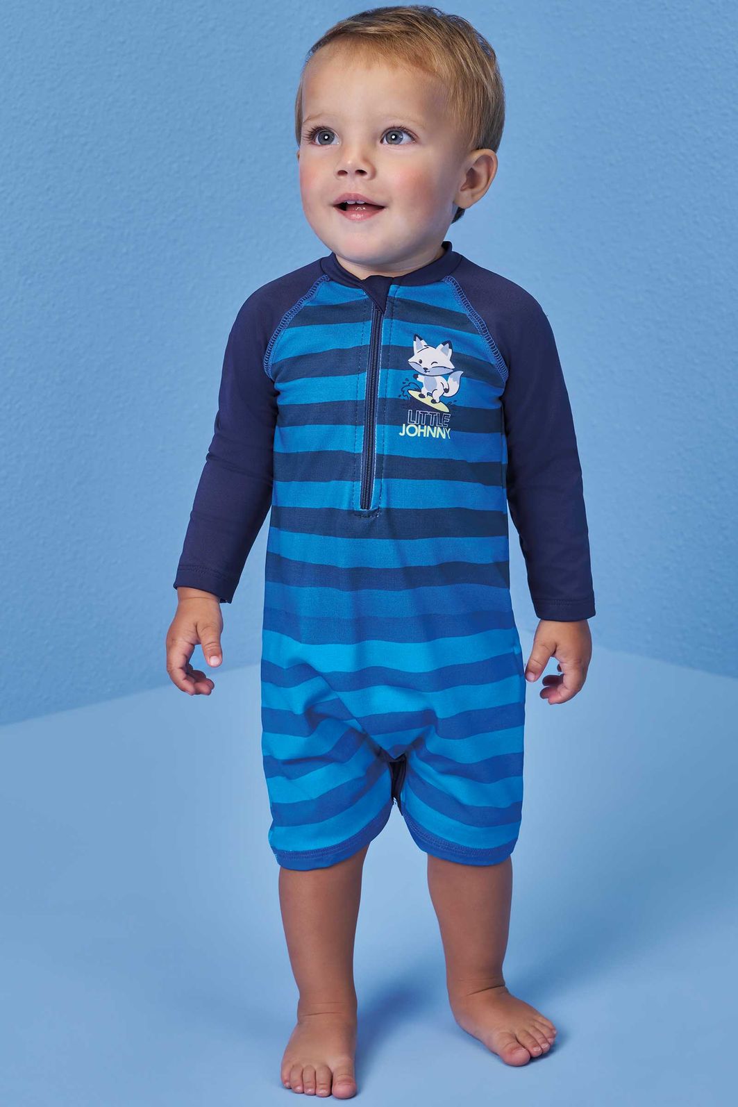 Macacão em malha uv dry com proteção UV50+ 99543 Johnny Fox Bebê Menino Macacão em malha uv dry com proteção UV50+ 99543 Johnny Fox Bebê Menino