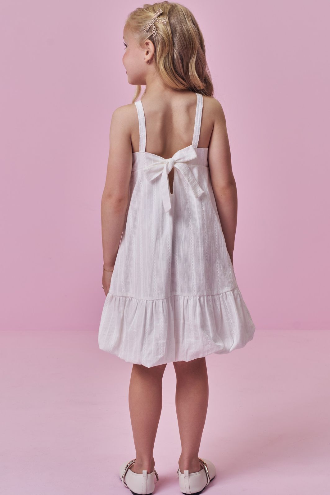 Vestido em tricoline textura listrada 100% algodão 99656 Kukiê Infantil Menina Vestido em tricoline textura listrada 100% algodão 99656 Kukiê Infantil Menina
