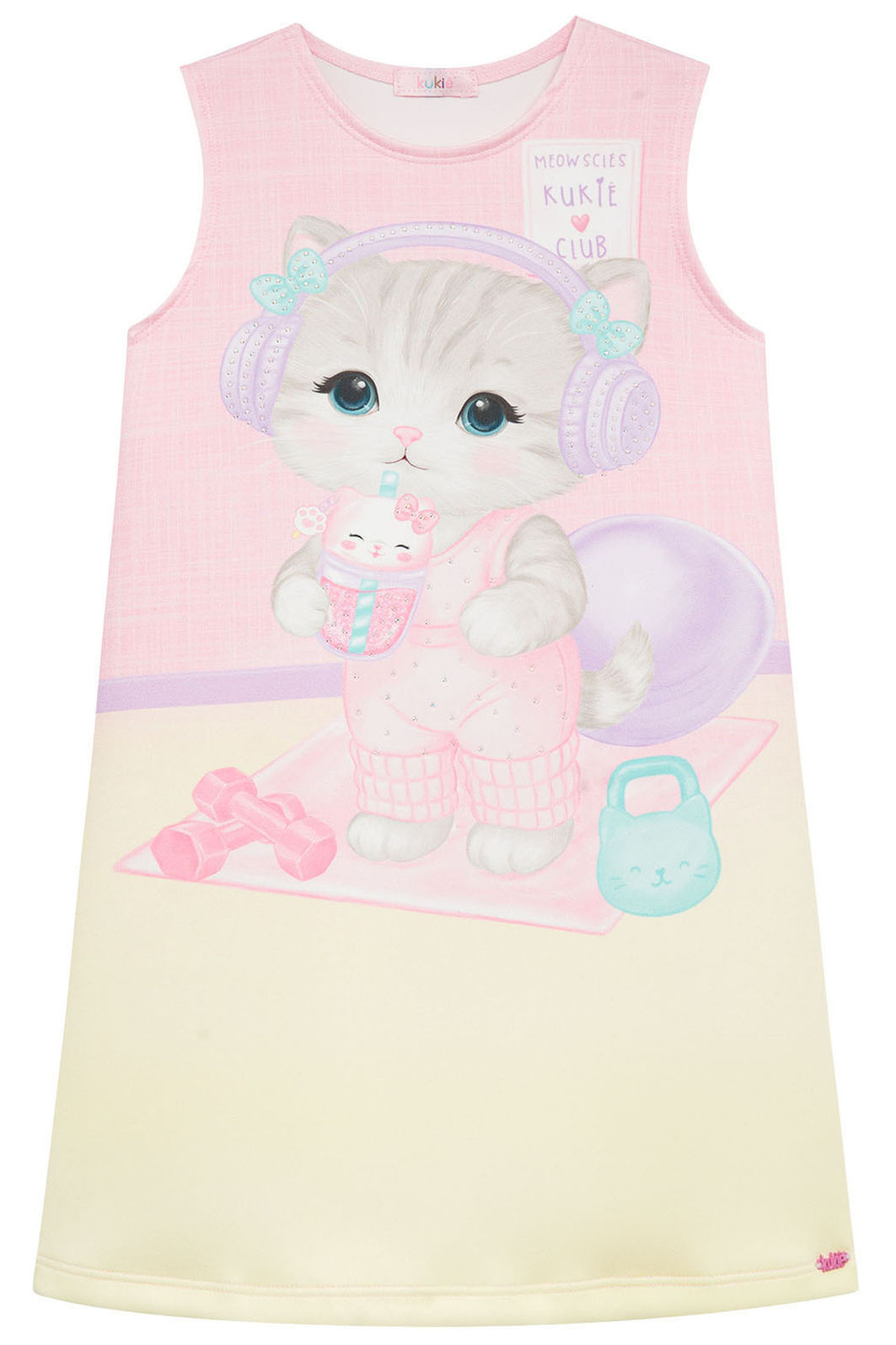 Vestido em fly tech 95561 Kukiê Infantil Menina Vestido em fly tech 95561 Kukiê Infantil Menina