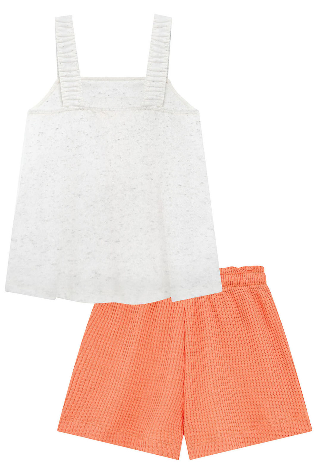 Conjunto de bata em malha fresh e shorts em malha big waffle 96033 Kukiê Infantil Menina Conjunto de bata em malha fresh e shorts em malha big waffle 96033 Kukiê Infantil Menina