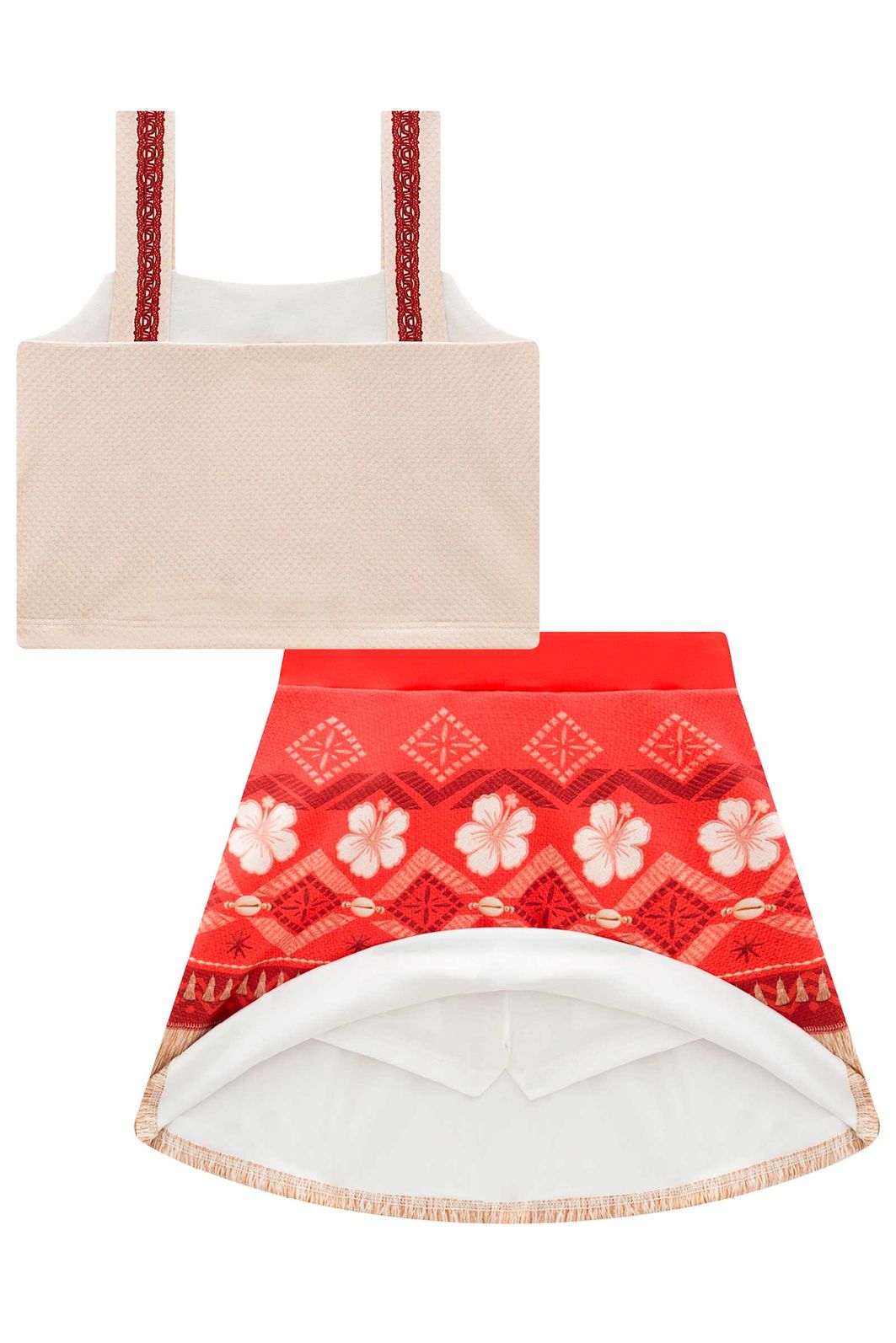 Fantasia de Havaiana (Cropped em malha uv e saia em fly tech com shorts embutido) 97604 Kukiê Infantil Menina Fantasia de Havaiana (Cropped em malha uv e saia em fly tech com shorts embutido) 97604 Kukiê Infantil Menina