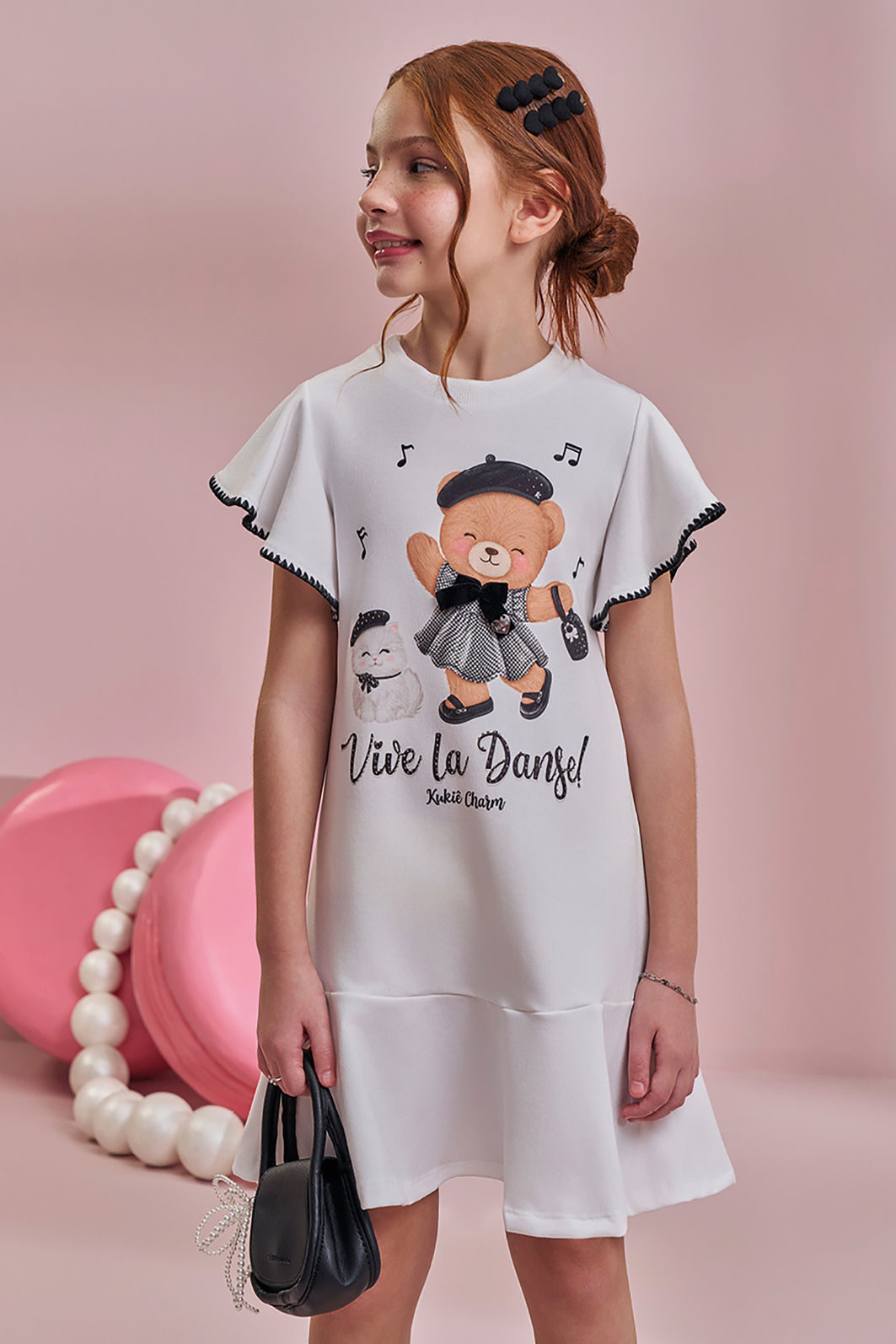 Vestido em molecotton 96516 Kukiê Infantil Menina Vestido em molecotton 96516 Kukiê Infantil Menina