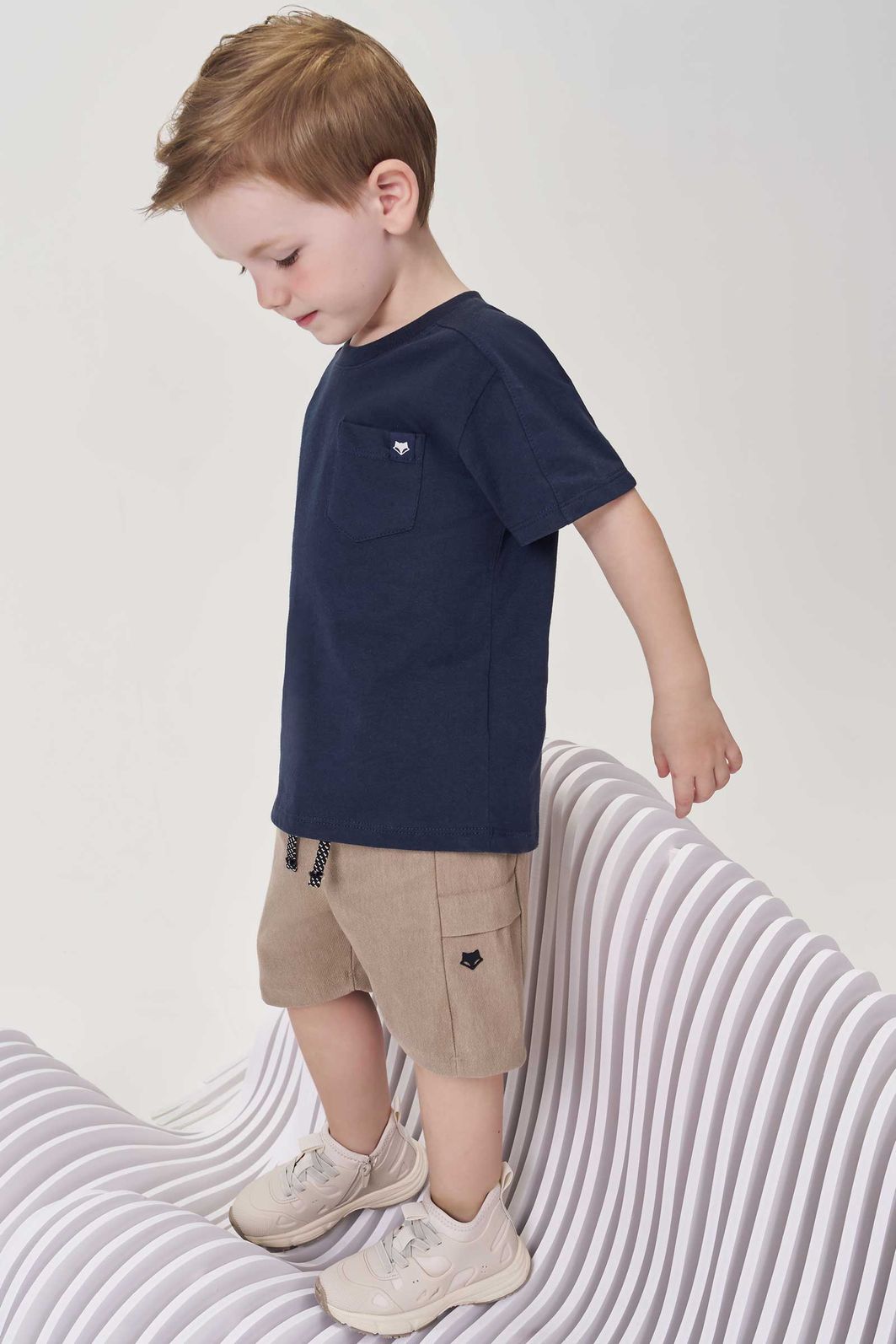 Bermuda em cotton jeans com elastano 99262 Johnny Fox Teen Menino Bermuda em cotton jeans com elastano 99262 Johnny Fox Teen Menino