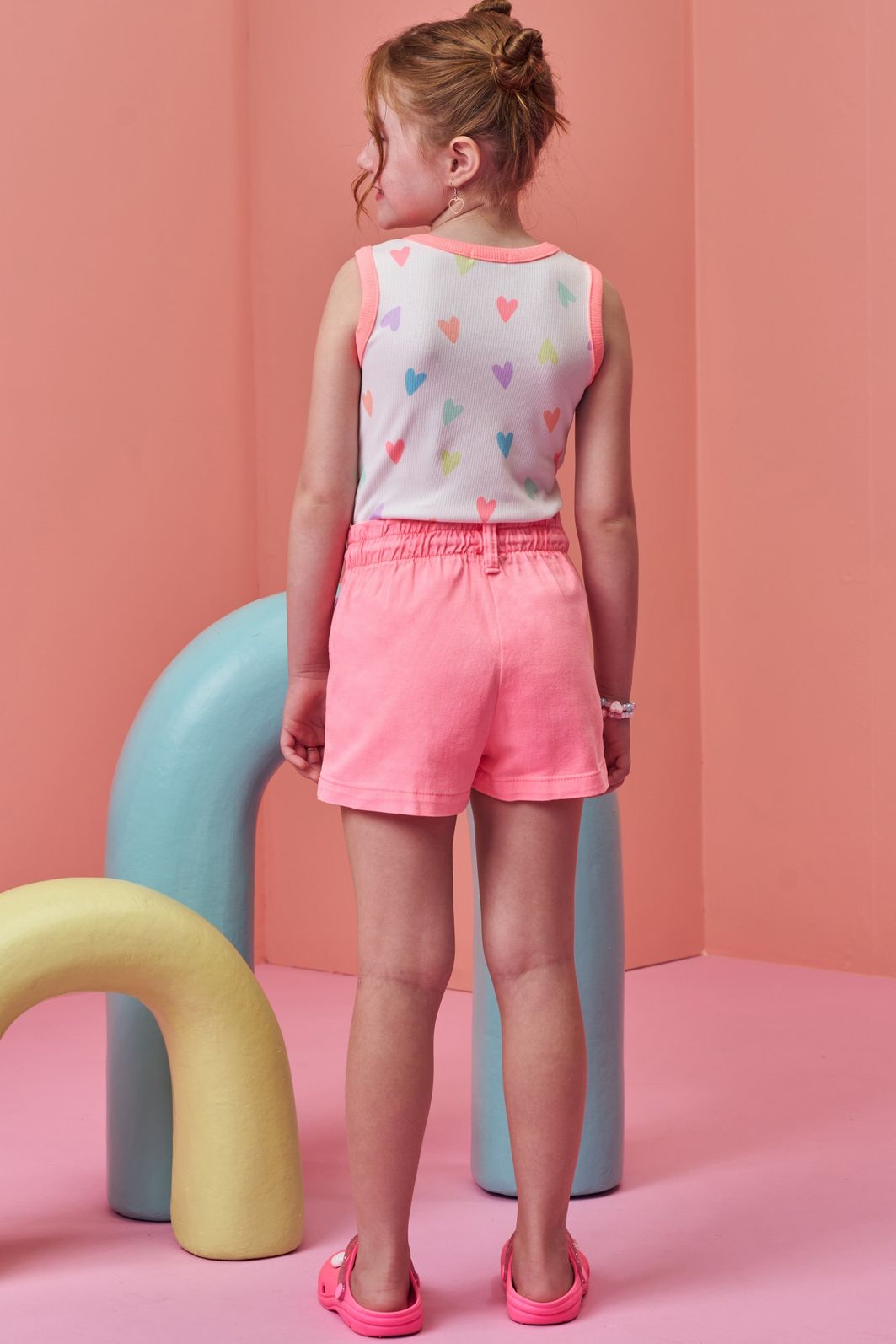 Shorts em sarja com elastano 98348 Infanti Infantil Menina Shorts em sarja com elastano 98348 Infanti Infantil Menina