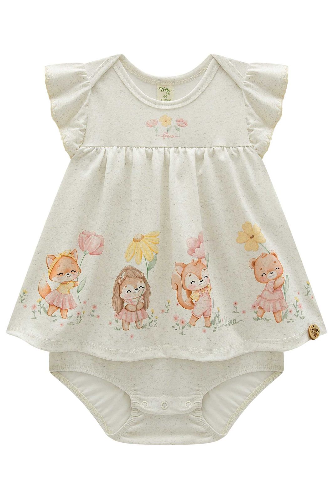 Vestbody em malha power linho 98102 Infanti Bebê Menina Vestbody em malha power linho 98102 Infanti Bebê Menina