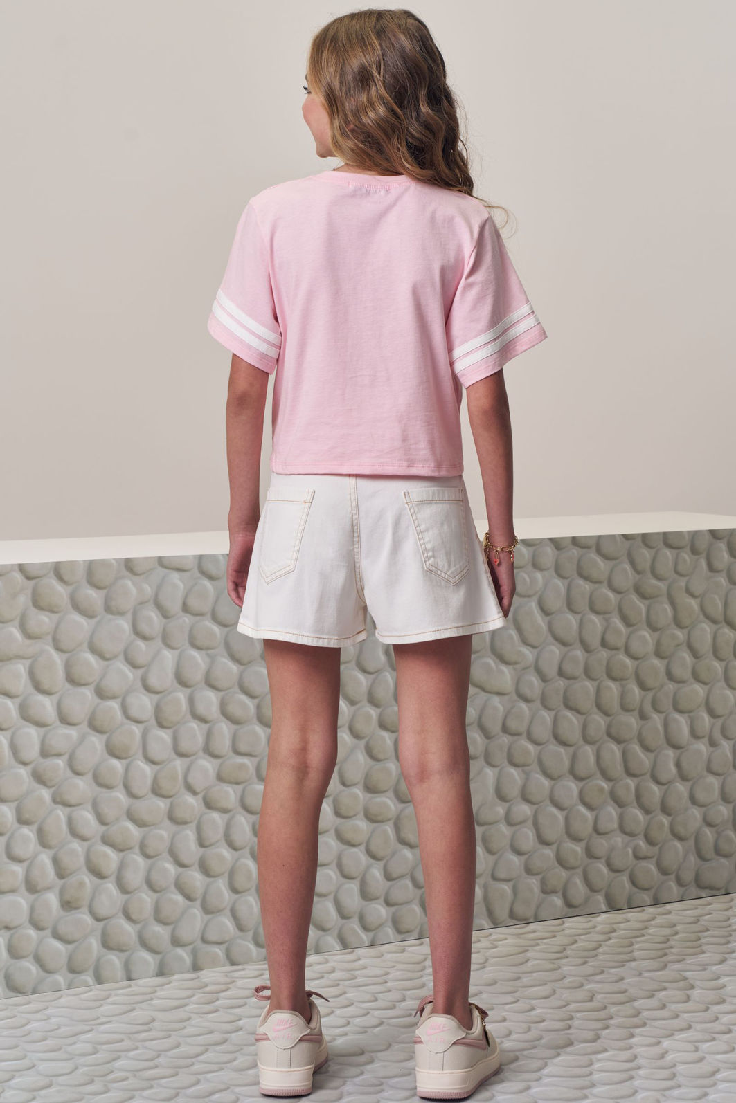 Shorts em sarja com elastano 98165 Lilimoon Teen Menina Shorts em sarja com elastano 98165 Lilimoon Teen Menina