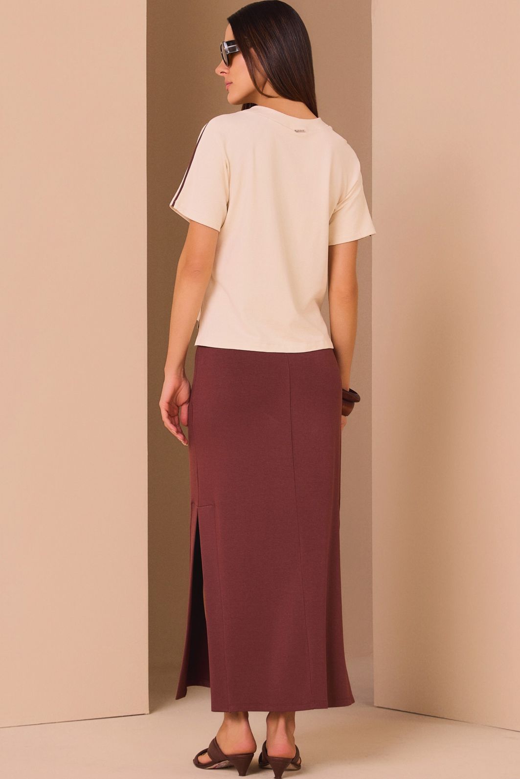 Blusa em malha de viscose premium 97877 Linzzi Blusa em malha de viscose premium 97877 Linzzi