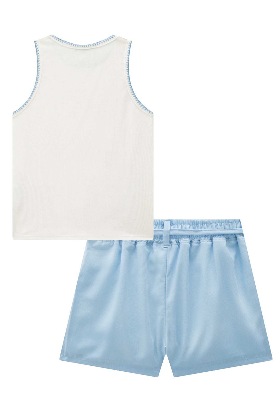 Conjunto de regata em canelado liz e shorts em tecido new positano 95495 Lilimoon Teen Menina Conjunto de regata em canelado liz e shorts em tecido new positano 95495 Lilimoon Teen Menina