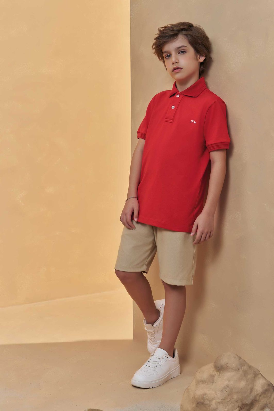 Conjunto de camisa polo em piquet com elastano e bermuda em cotton jeans com elastano 95770 Johnny Fox Teen Menino Conjunto de camisa polo em piquet com elastano e bermuda em cotton jeans com elastano 95770 Johnny Fox Teen Menino