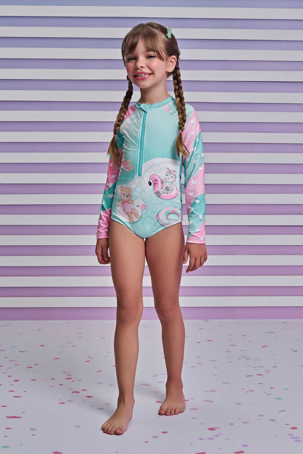 Maiô em malha UV dry com proteção UV 50+ 95929 Infanti Infantil Menina Maiô em malha UV dry com proteção UV 50+ 95929 Infanti Infantil Menina