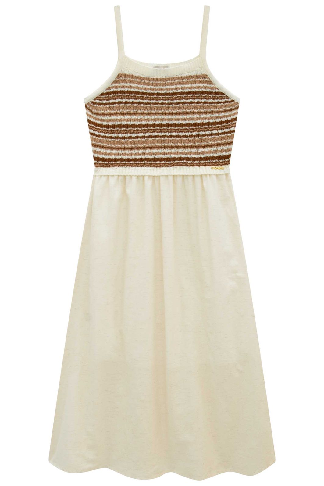 Vestido midi em tricot 100% algodão e linho deluxe 94375 Vic Teen Menina Vestido midi em tricot 100% algodão e linho deluxe 94375 Vic Teen Menina