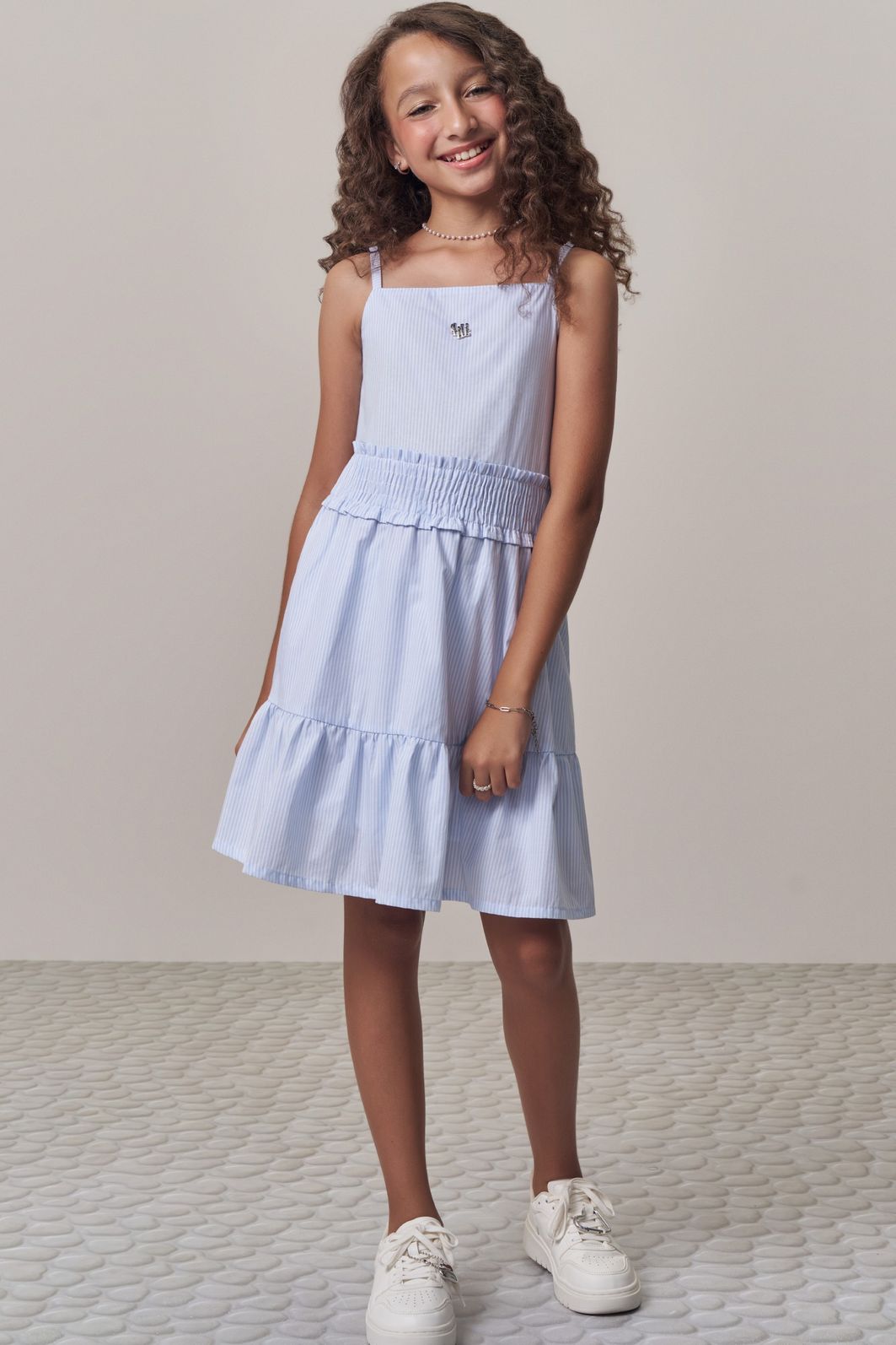 Vestido em tricoline andes 98973 Lilimoon Teen Menina Vestido em tricoline andes 98973 Lilimoon Teen Menina