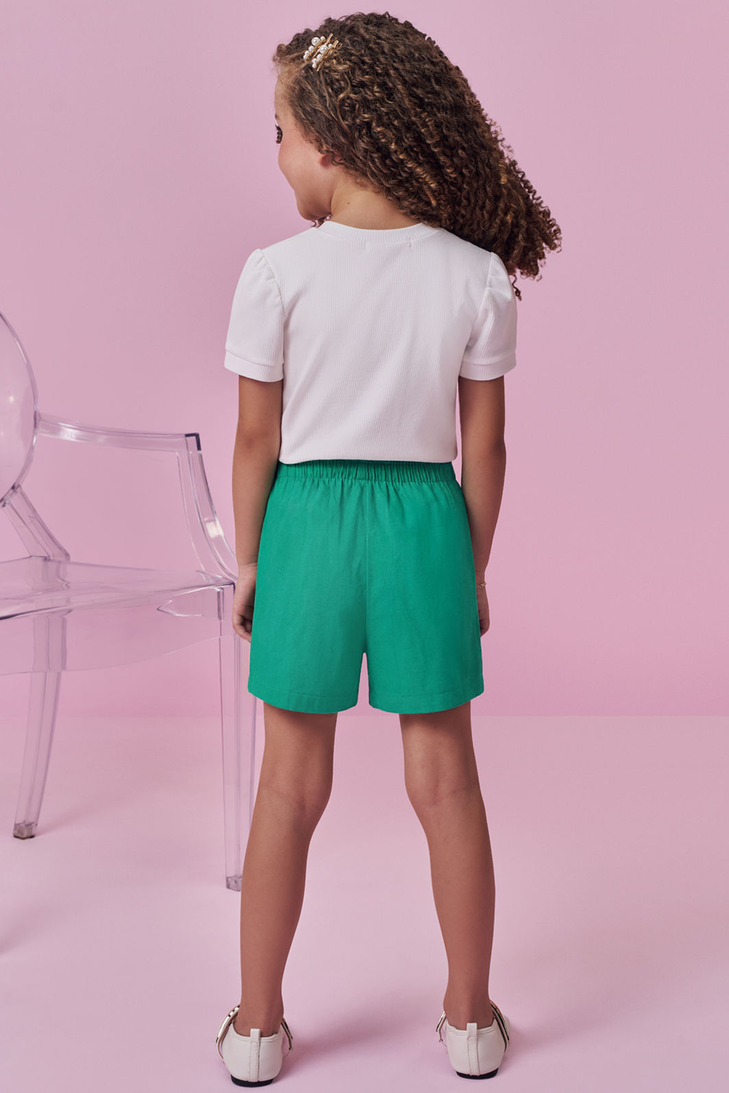 Conjunto de blusa em canelado e short saia em viscolinho sarjado 98708 Kukiê Infantil Menina Conjunto de blusa em canelado e short saia em viscolinho sarjado 98708 Kukiê Infantil Menina