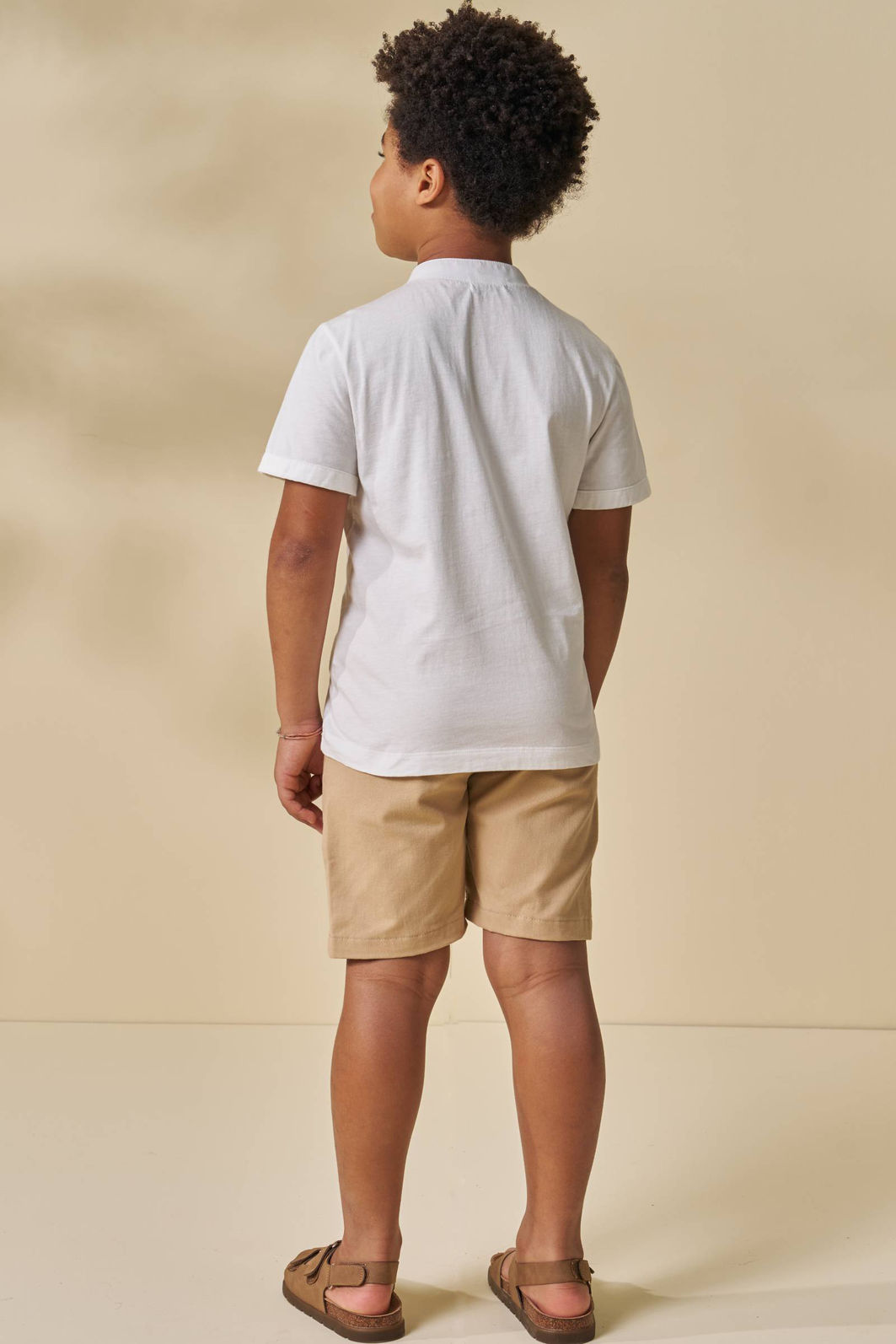 Conjunto de bata em meia malha e bermuda em sarja girassol com elastano 96609 LucBoo Infantil Menino Conjunto de bata em meia malha e bermuda em sarja girassol com elastano 96609 LucBoo Infantil Menino