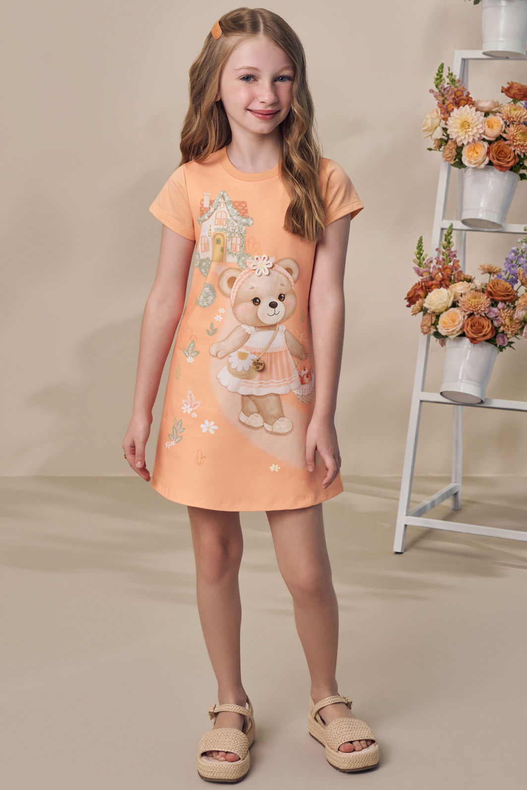 Vestido em meia malha 98144 Infanti Infantil Menina Vestido em meia malha 98144 Infanti Infantil Menina