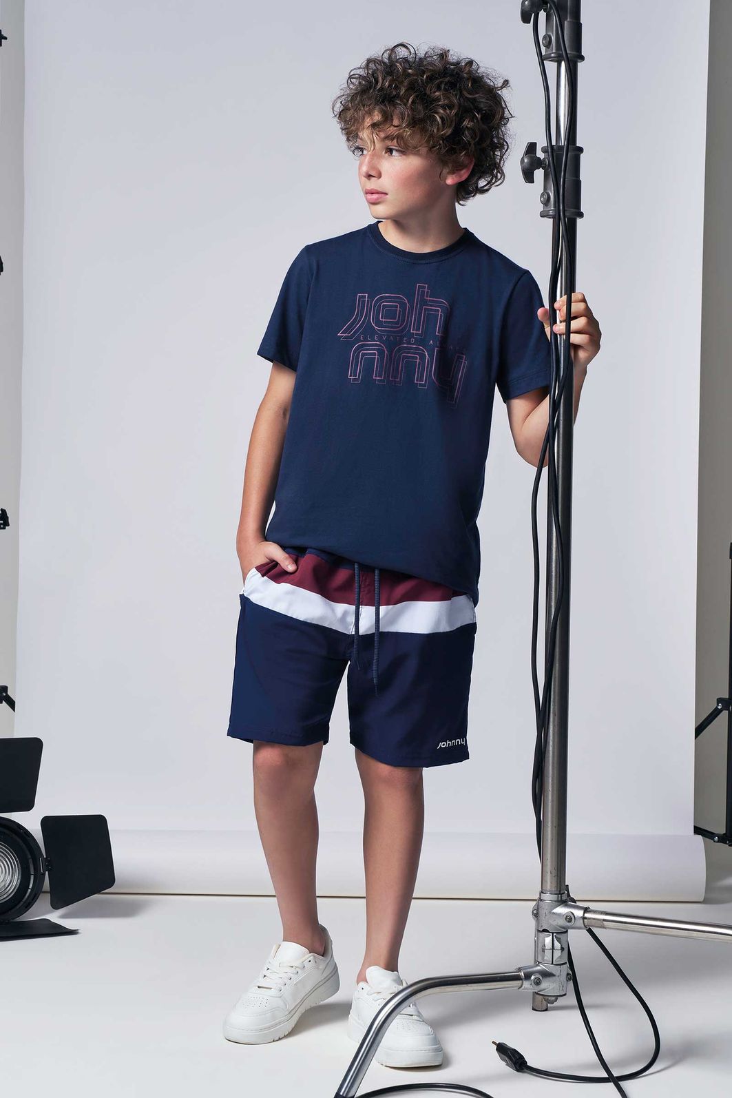 Bermuda em nylon hydronatic supersoft com elastano 96373 Johnny Fox Teen Menino Bermuda em nylon hydronatic supersoft com elastano 96373 Johnny Fox Teen Menino