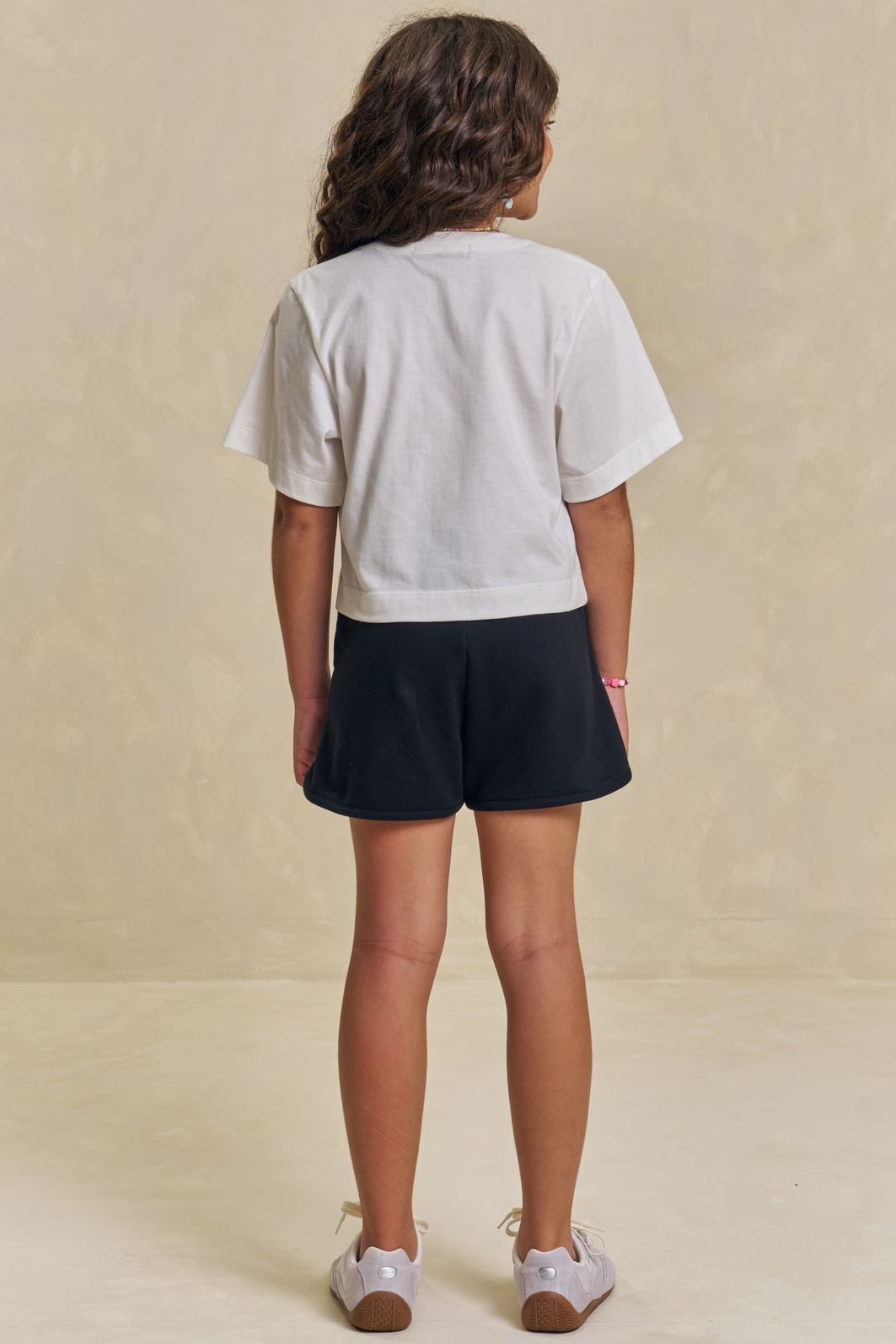 Conjunto de blusa em meia malha e shorts em moletom sem pelúcia 96291 Lilimoon Teen Menina Conjunto de blusa em meia malha e shorts em moletom sem pelúcia 96291 Lilimoon Teen Menina