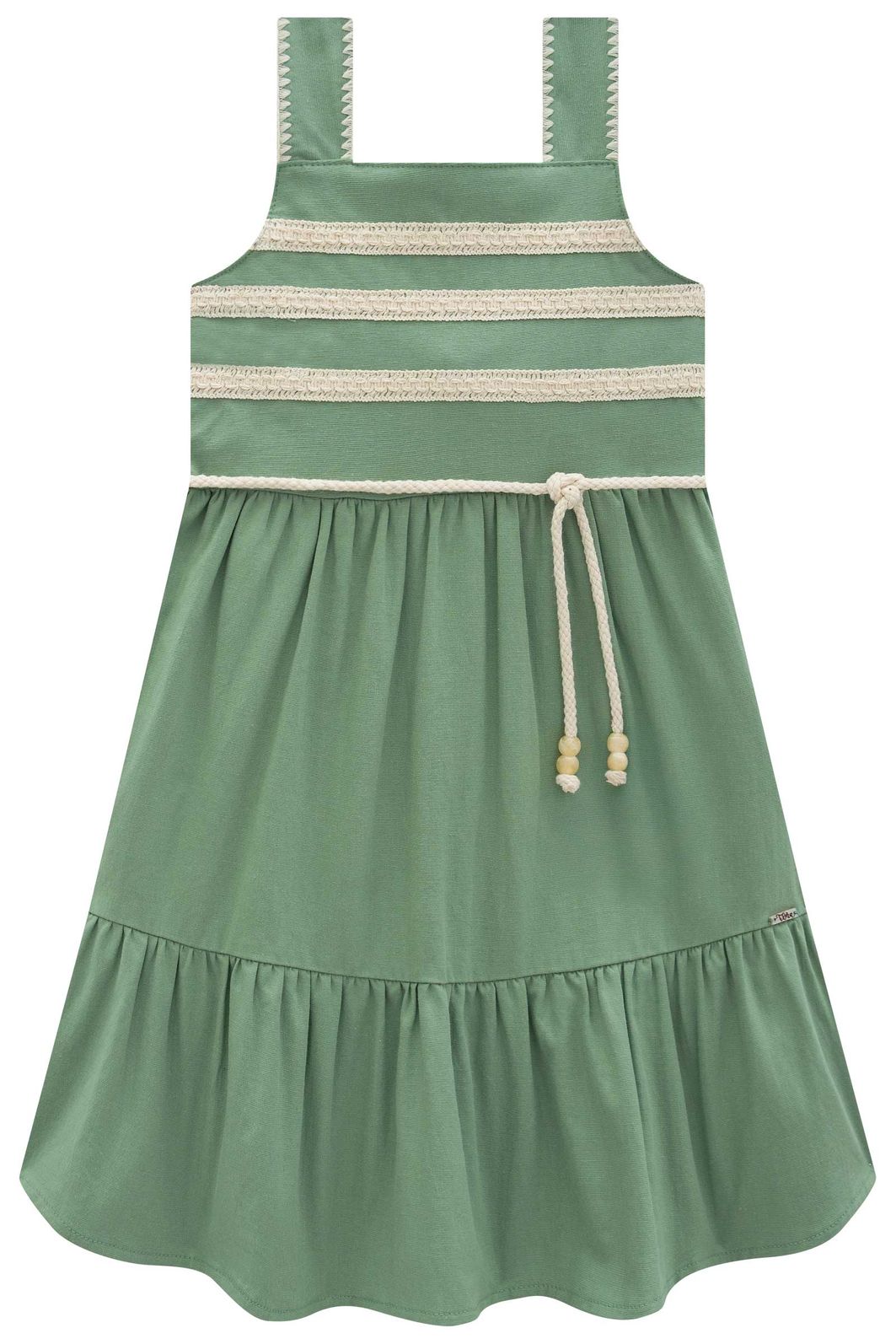 Vestido em linho com elastano 97542 Infanti Infantil Menina Vestido em linho com elastano 97542 Infanti Infantil Menina