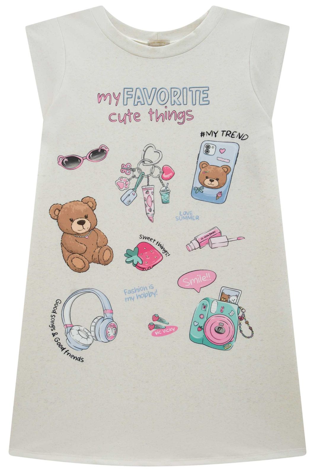 Vestido em molecotton 96995 Vic Teen Menina Vestido em molecotton 96995 Vic Teen Menina