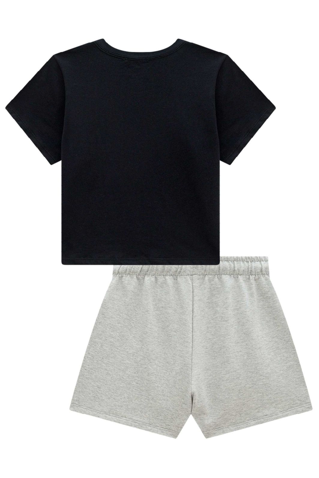 Conjunto de blusa em meia malha e shorts em molevisco 99089 Vic Teen Menina