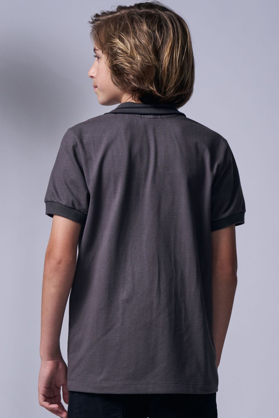 Camisa polo em piquet com elastano 96037 Johnny Fox Teen Menino Camisa polo em piquet com elastano 96037 Johnny Fox Teen Menino