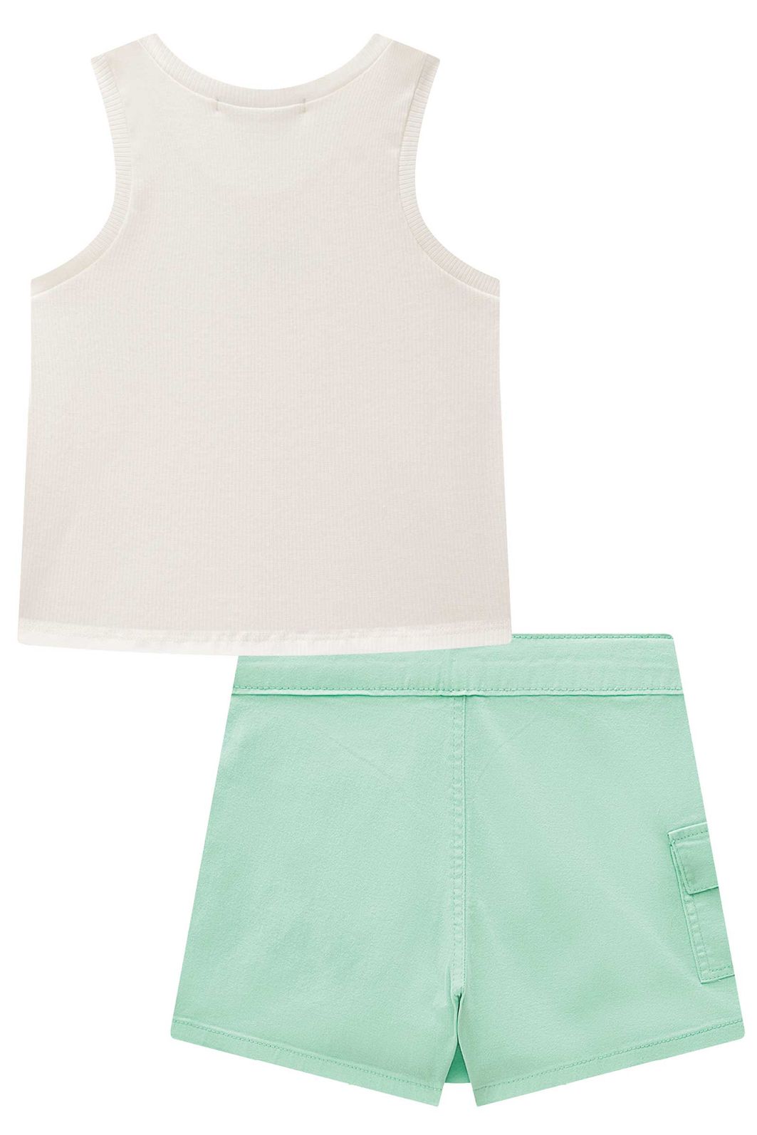 Conjunto de regata em canelado liz e short saia em sarja com elastano 98812 Lilimoon Teen Menina Conjunto de regata em canelado liz e short saia em sarja com elastano 98812 Lilimoon Teen Menina