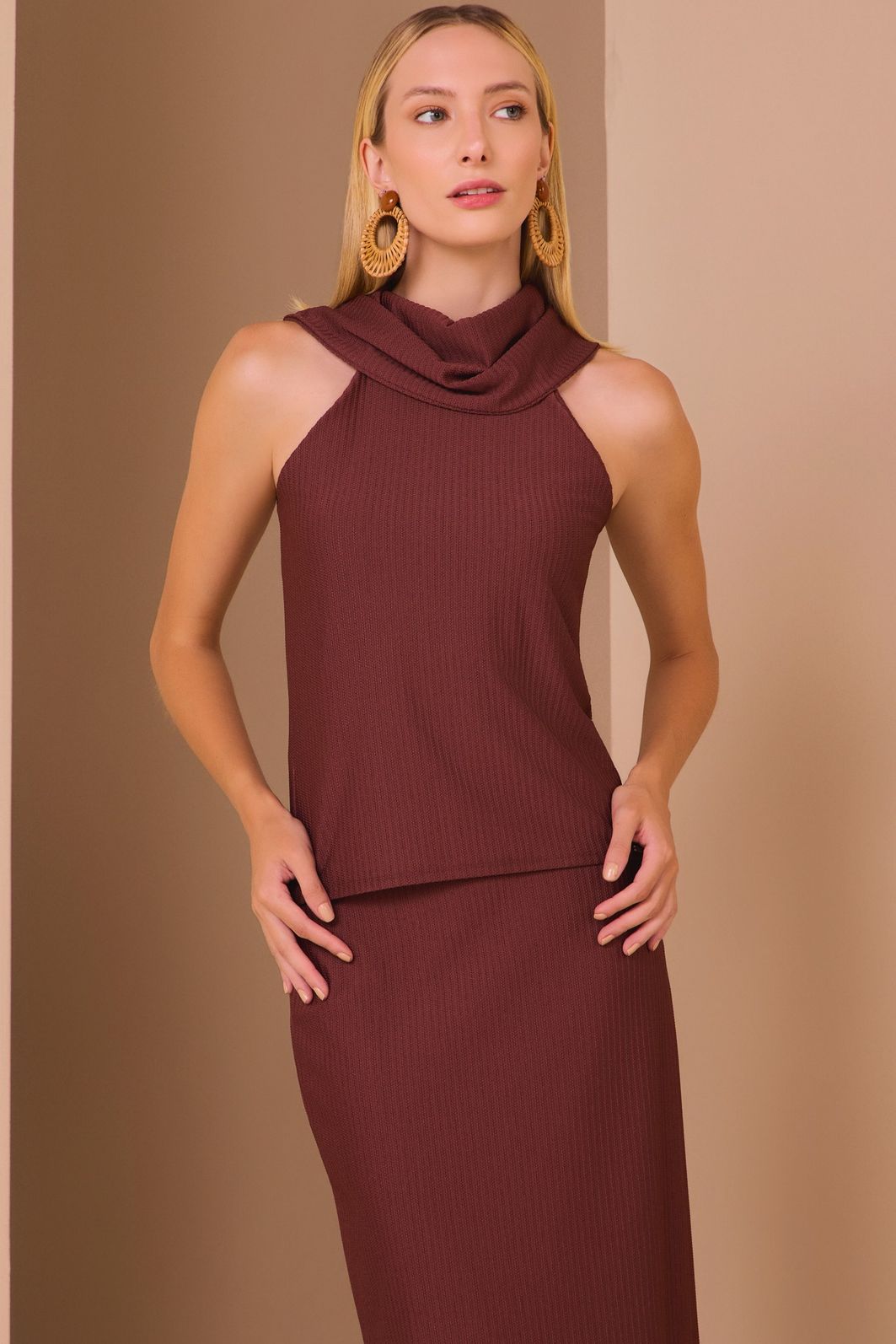Saia maxi midi em malha texturizada premium com elastano 97731 Linzzi Saia maxi midi em malha texturizada premium com elastano 97731 Linzzi