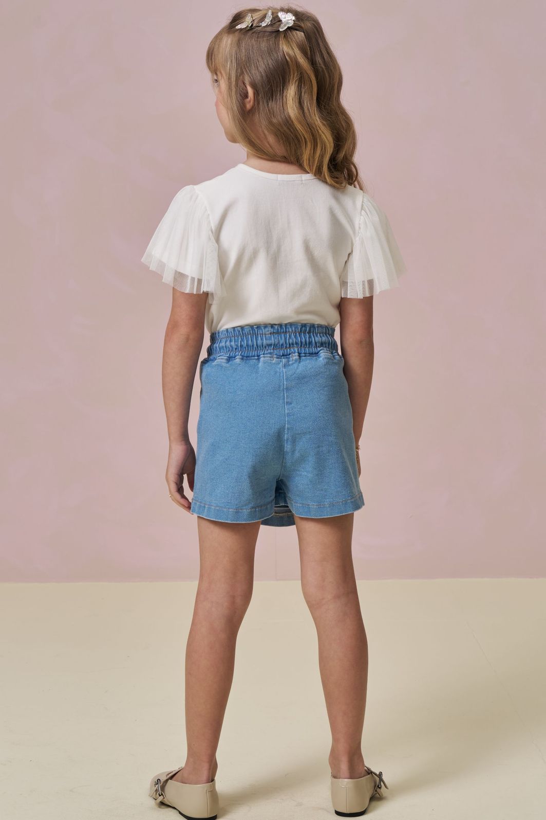 Blusa em cotton e tule 95884 Infanti Infantil Menina Blusa em cotton e tule 95884 Infanti Infantil Menina