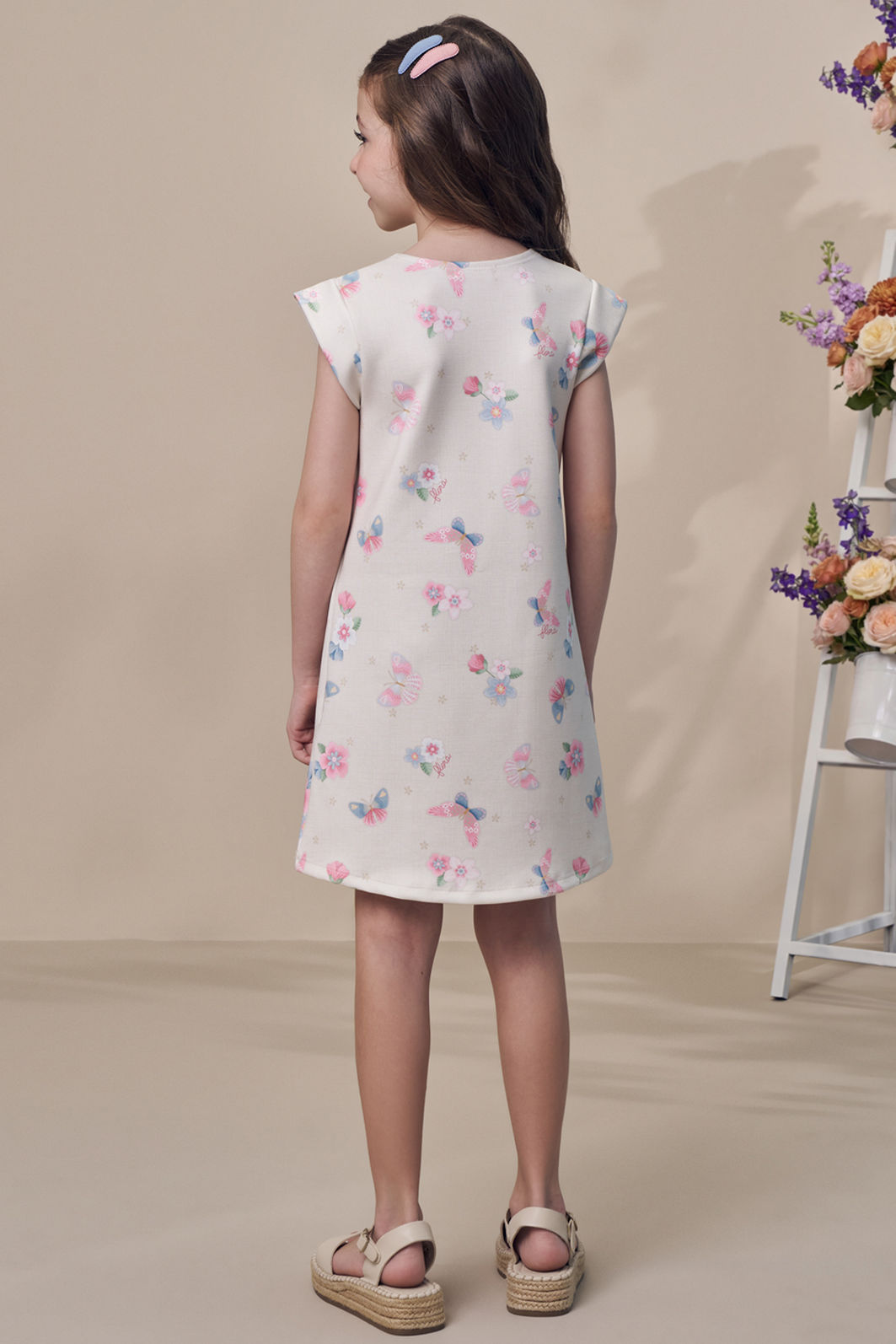 Vestido em fly tech 93937 Infanti Infantil Menina Vestido em fly tech 93937 Infanti Infantil Menina