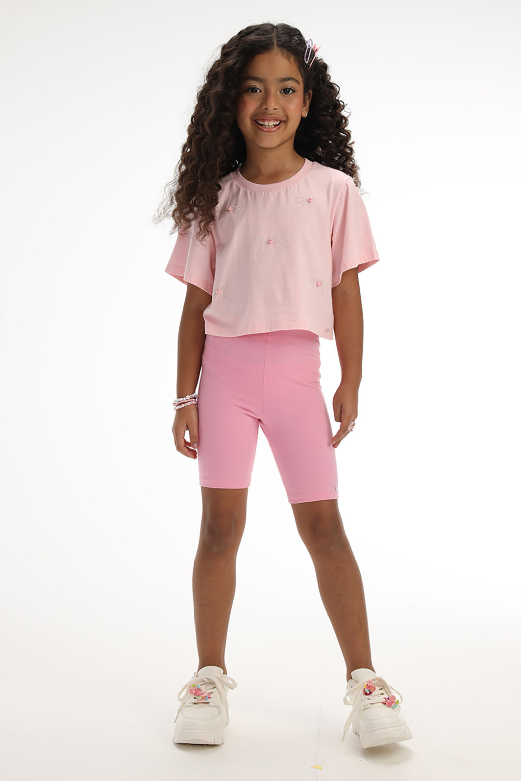 Bermuda biker em cotton 94344 Kukiê Infantil Menina Bermuda biker em cotton 94344 Kukiê Infantil Menina