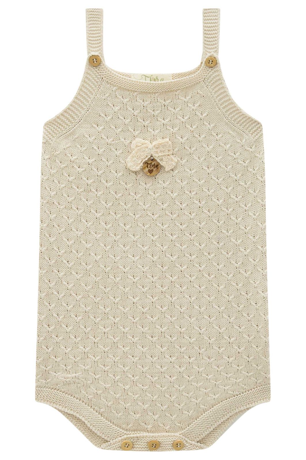 Romper em tricot 100% algodão 97550 Infanti Bebê Menina Romper em tricot 100% algodão 97550 Infanti Bebê Menina