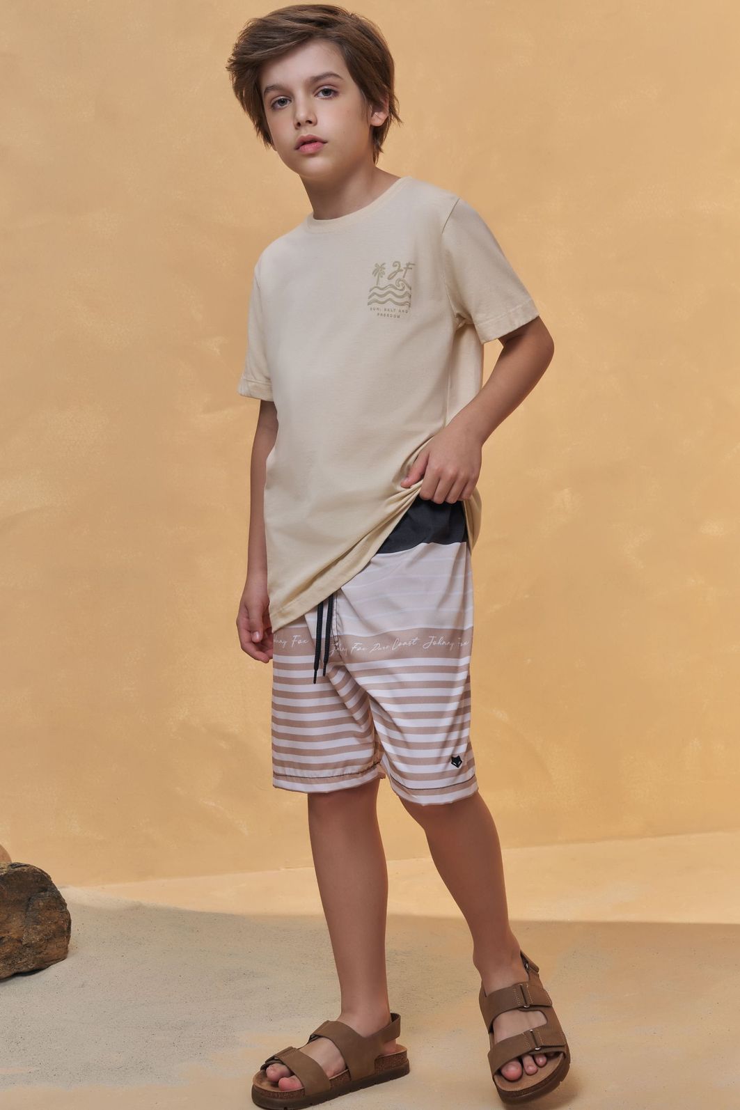 Camiseta em meia malha 96379 Johnny Fox Teen Menino Camiseta em meia malha 96379 Johnny Fox Teen Menino