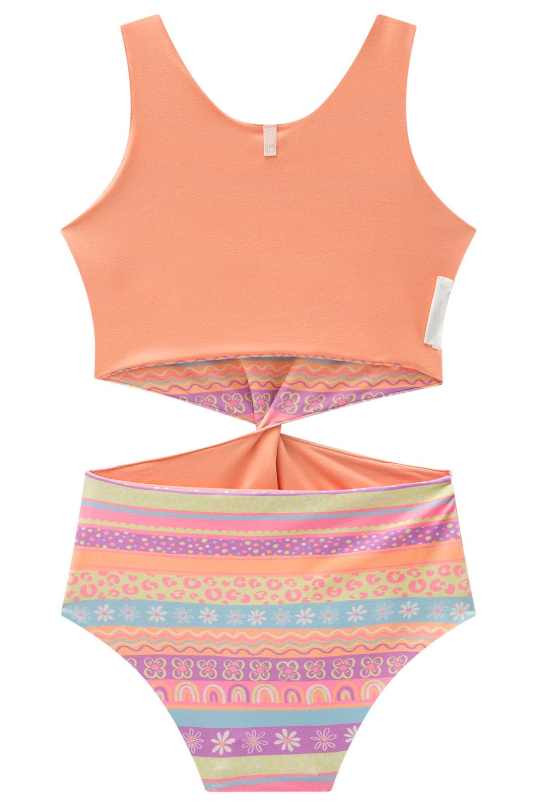 Maiô reversível em malha UV dry com proteção UV 50+ 95925 Infanti Infantil Menina Maiô reversível em malha UV dry com proteção UV 50+ 95925 Infanti Infantil Menina