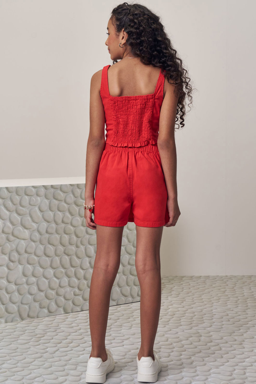 Conjunto de regata e short saia em sarja com elastano 98975 Lilimoon Teen Menina Conjunto de regata e short saia em sarja com elastano 98975 Lilimoon Teen Menina
